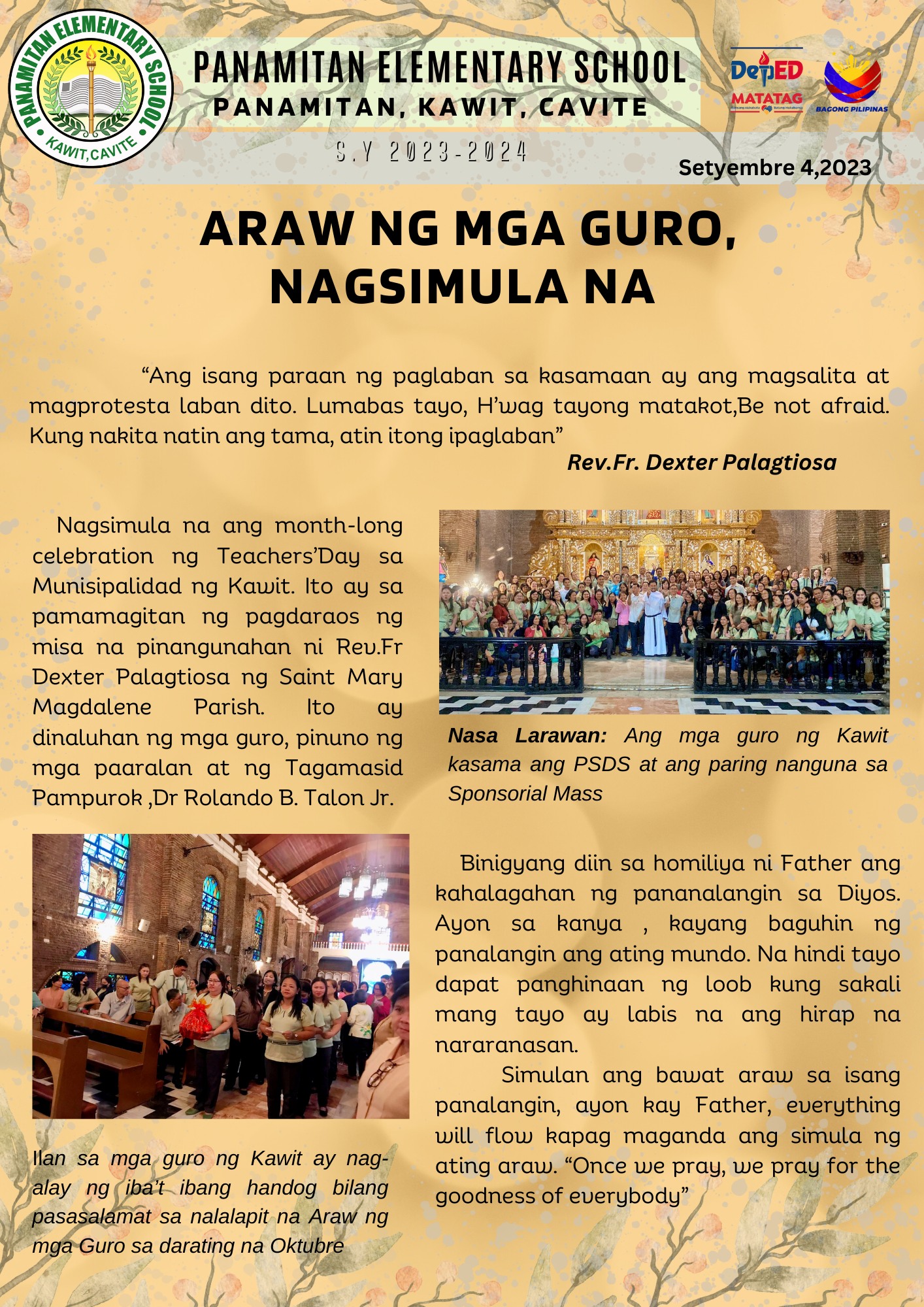 Misa... - DepEd Tayo Panamitan ES - Kawit Cavite Province | Facebook