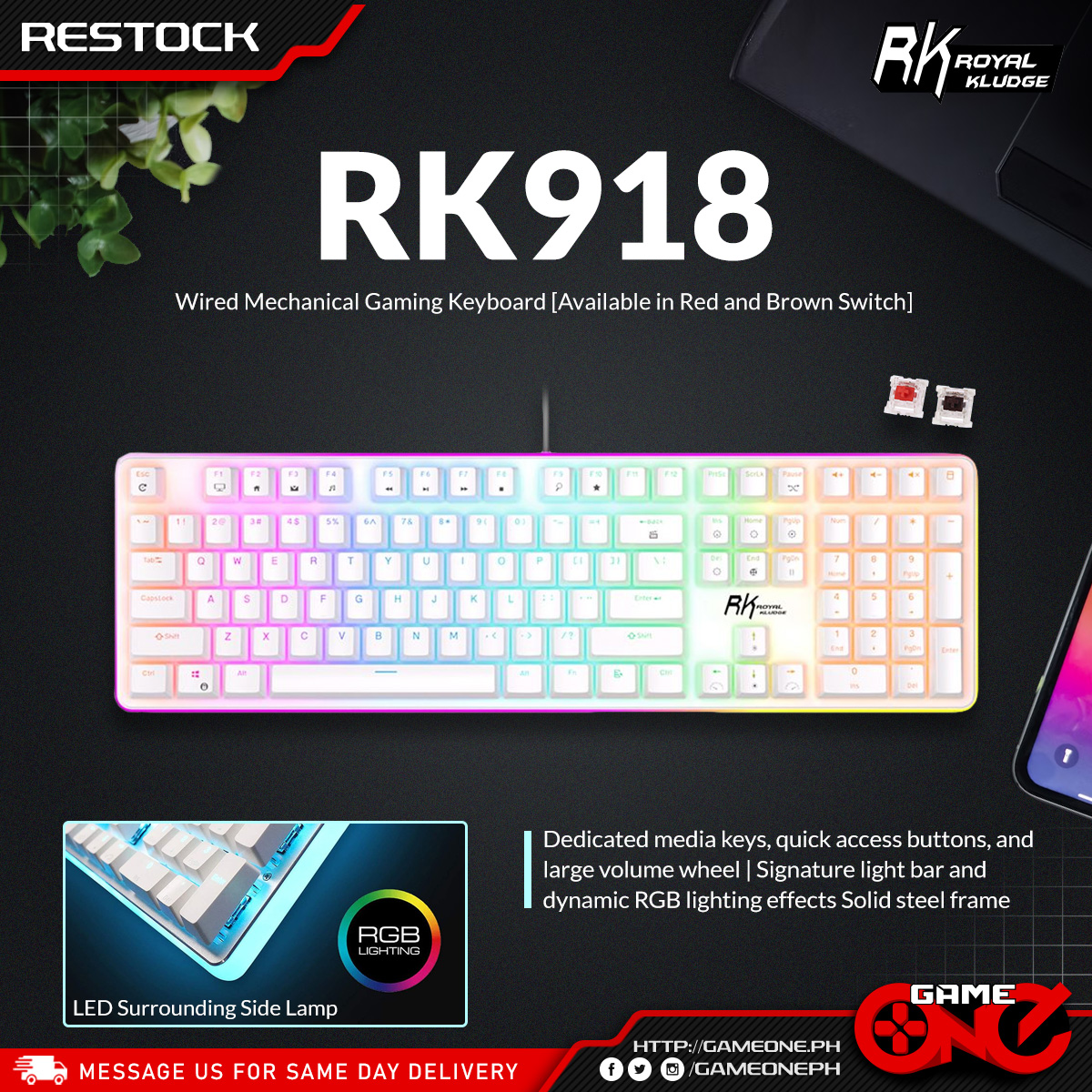 Game One PH - Get your hands on the RK Royal Kludge RK918... | Facebook