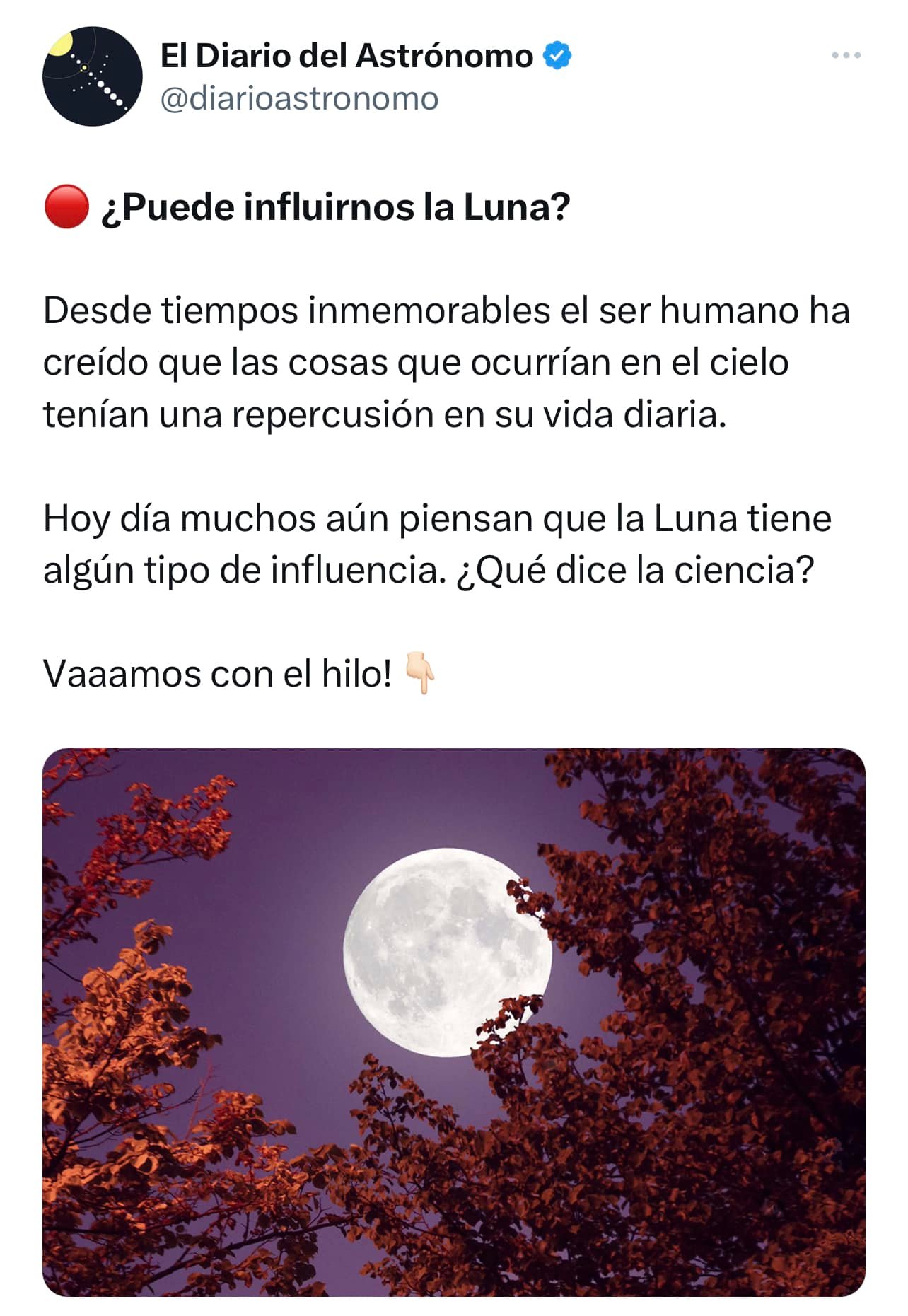 🔴 ¿INFLUYE LA LUNA EN NUESTRAS... - El diario del astrónomo | Facebook