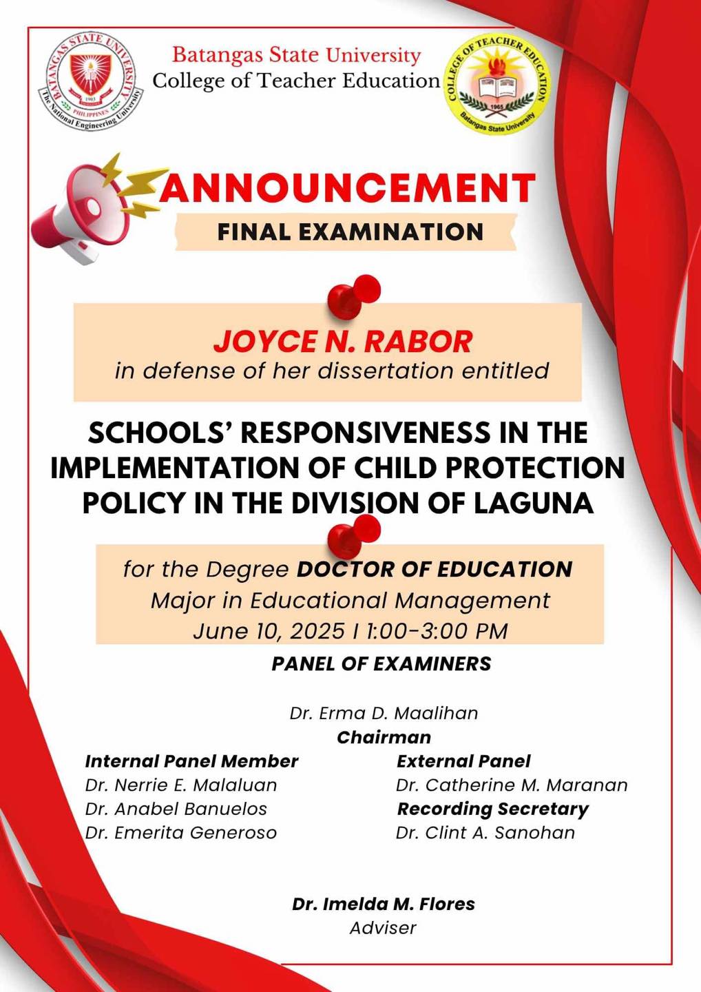 DEPSA-Doctor - Announcement 📣 We proudly announce the Final Examination ...