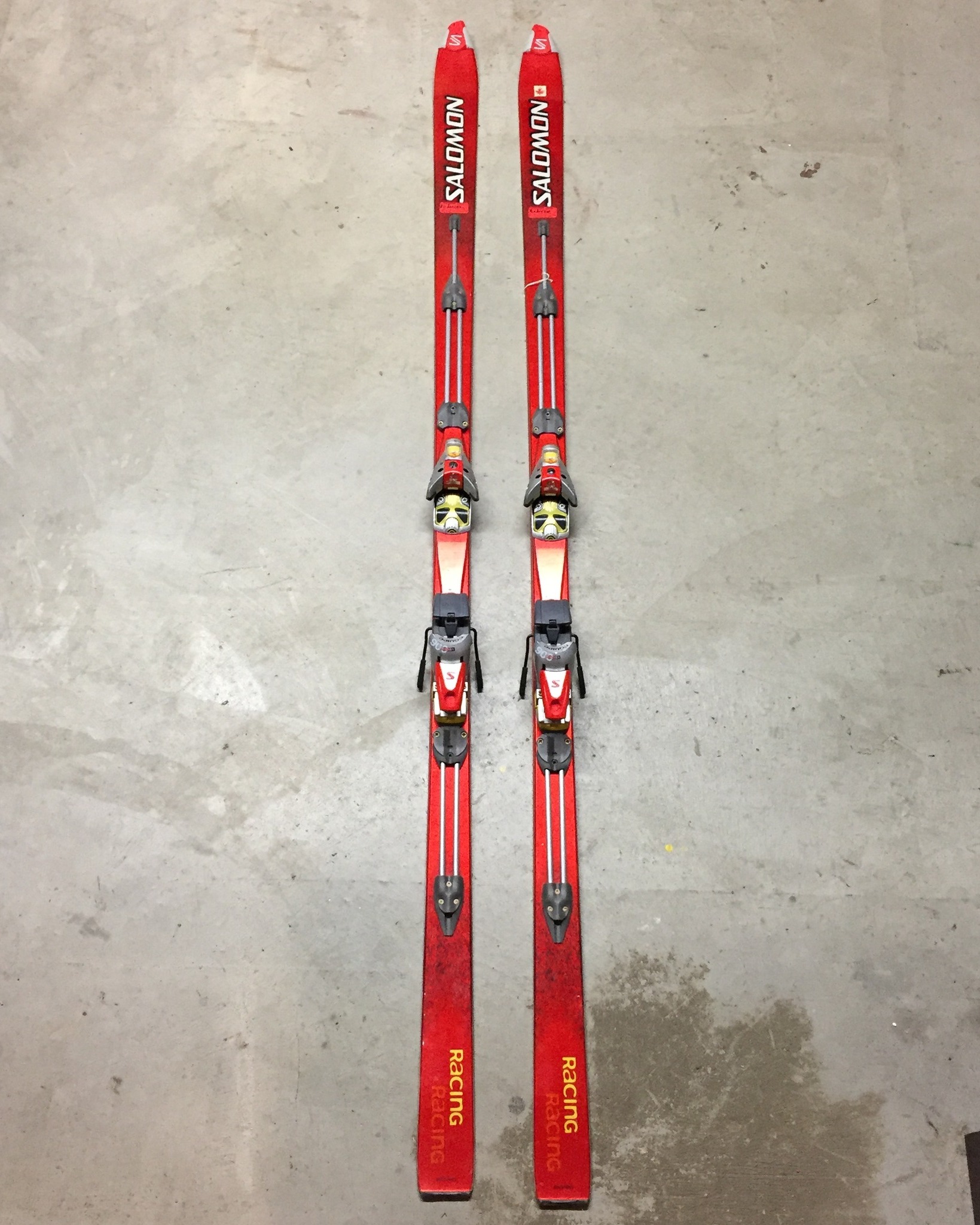 2002 salomon skis QST 94  evo and other wear and tear common on used rental equipment Salomon skis used by Olympic