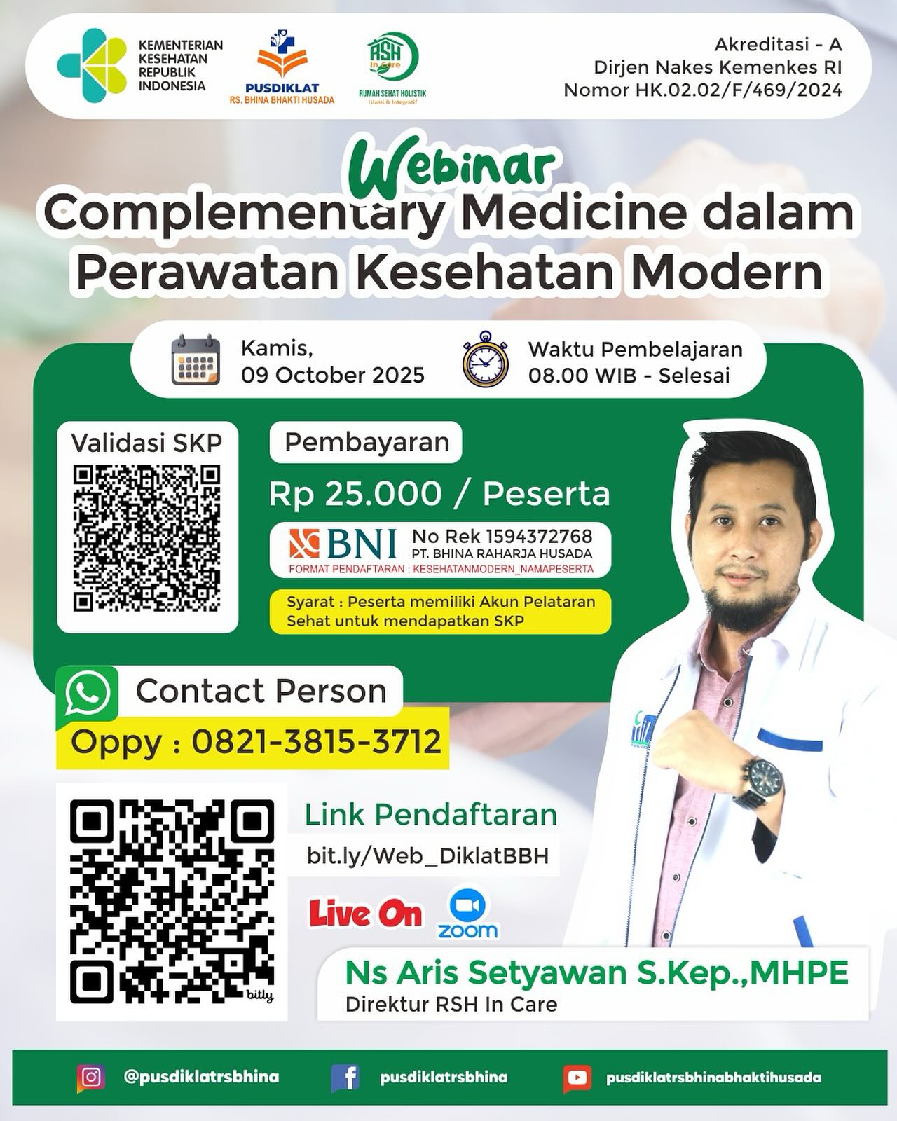 Pusdiklat - RSH In Care bekerjasama dengan Pusdiklat RS. Bhina Bhakti ...