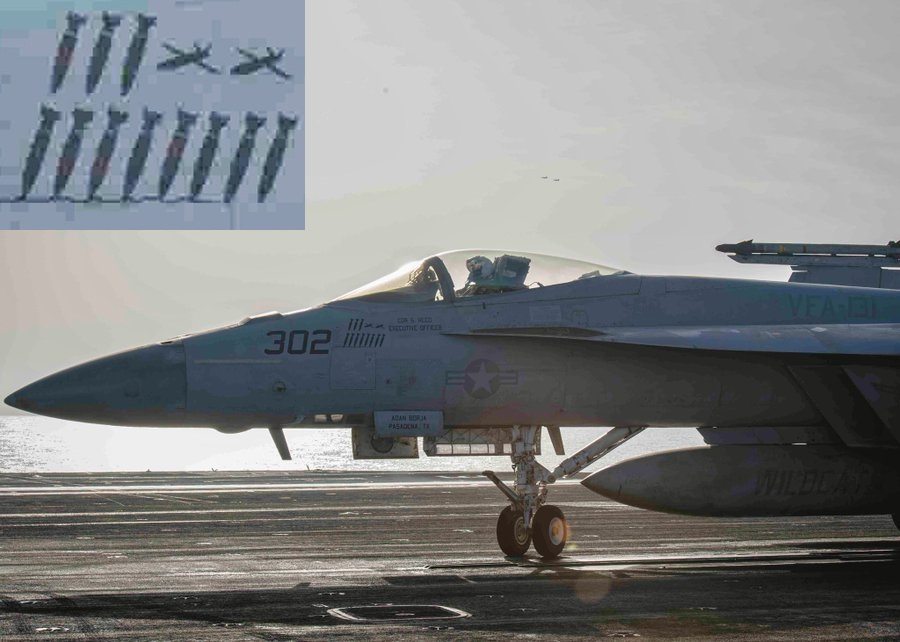 The jet, 168912, which in 2017 scored the first Super Hornet air