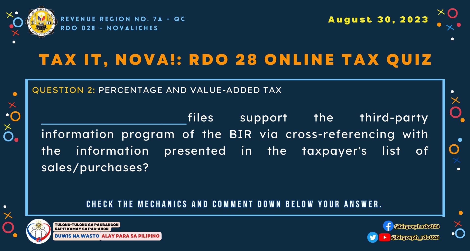 And we are... - BIR Revenue District Office 028 - Novaliches | Facebook