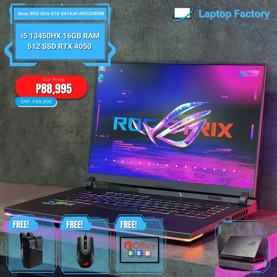Laptop - Brand-new SEALED ASUS ROG STRIX G16 G614JU-N3532WSM i5 13450HX ...