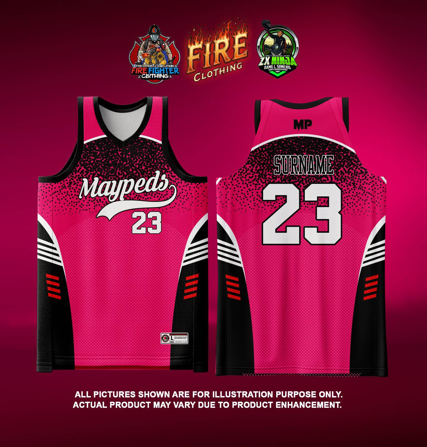 Custom sublimation printing services by Elysecilez Apparel