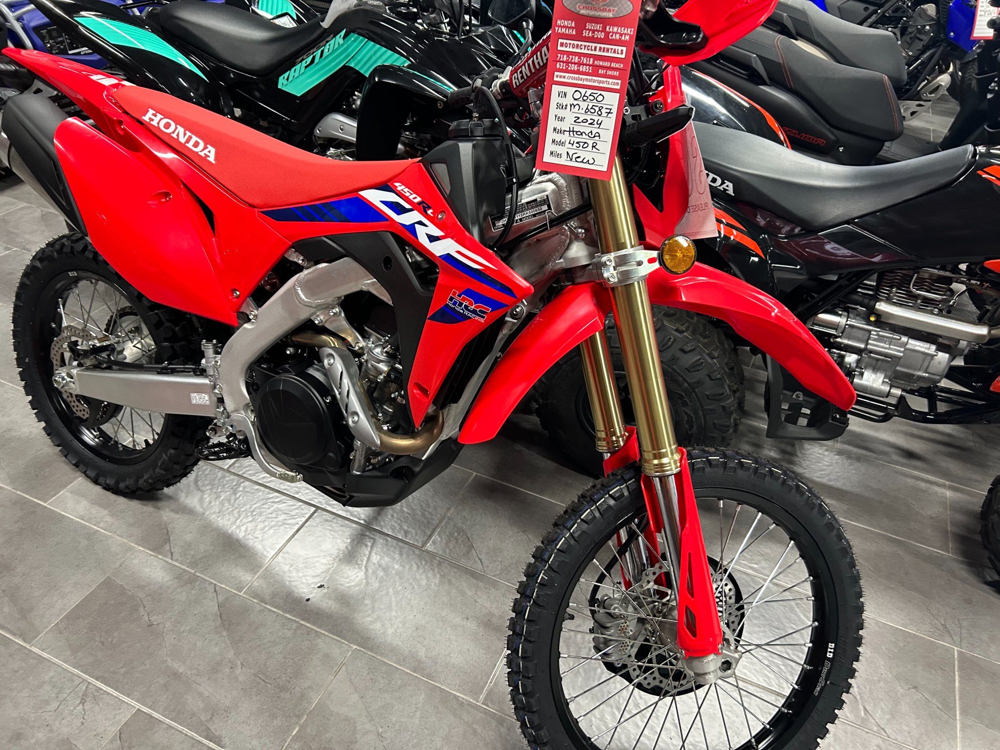 Parafango Anteriore Acerbis Per Honda CRF 450 RL 2021-2024 - Colore Rosso, Made In Italy, 2 Anni Garanzia