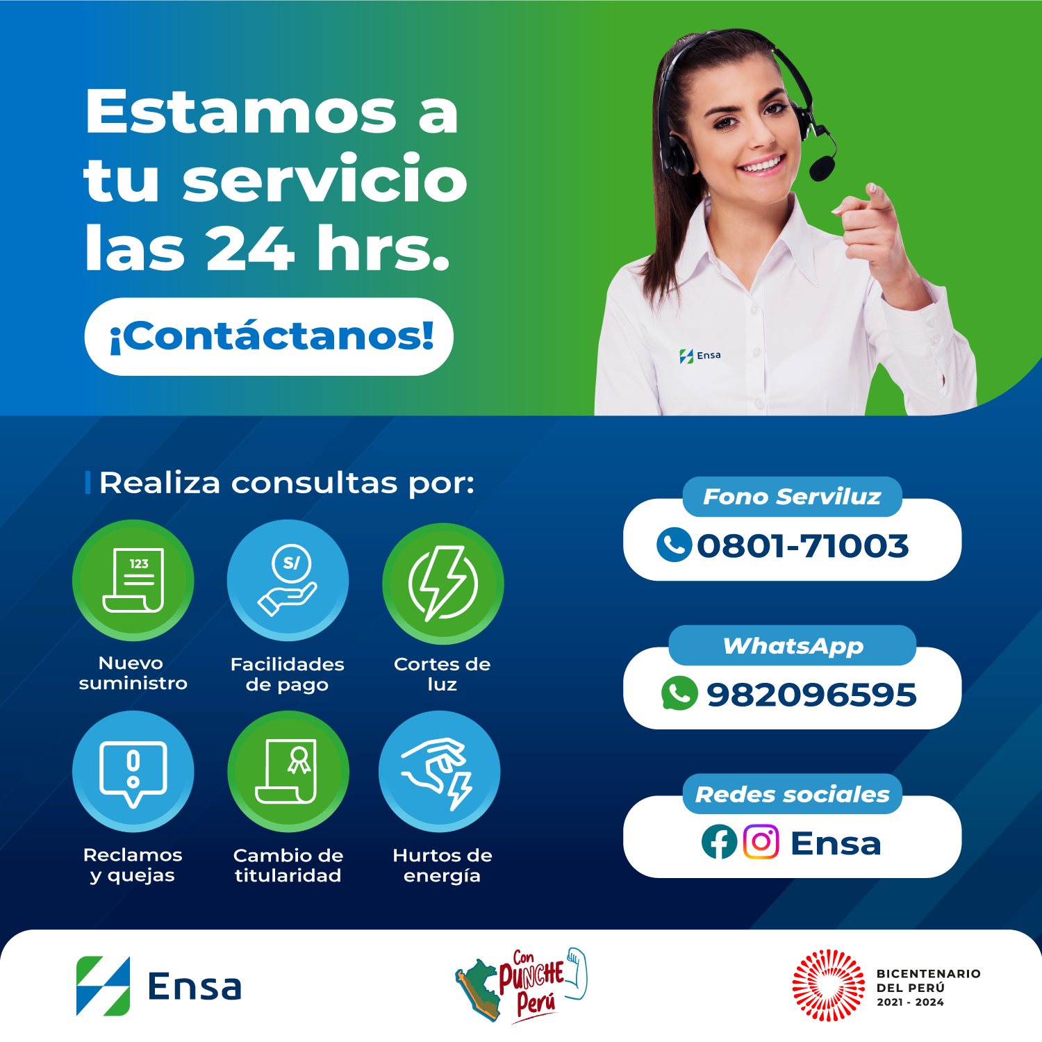 Ensa - 📞 #CanalesDeAtención Contamos con diversos canales...