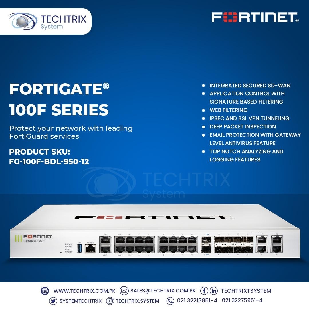 Techtrix System - The FortiGate 100F series combines... | Facebook