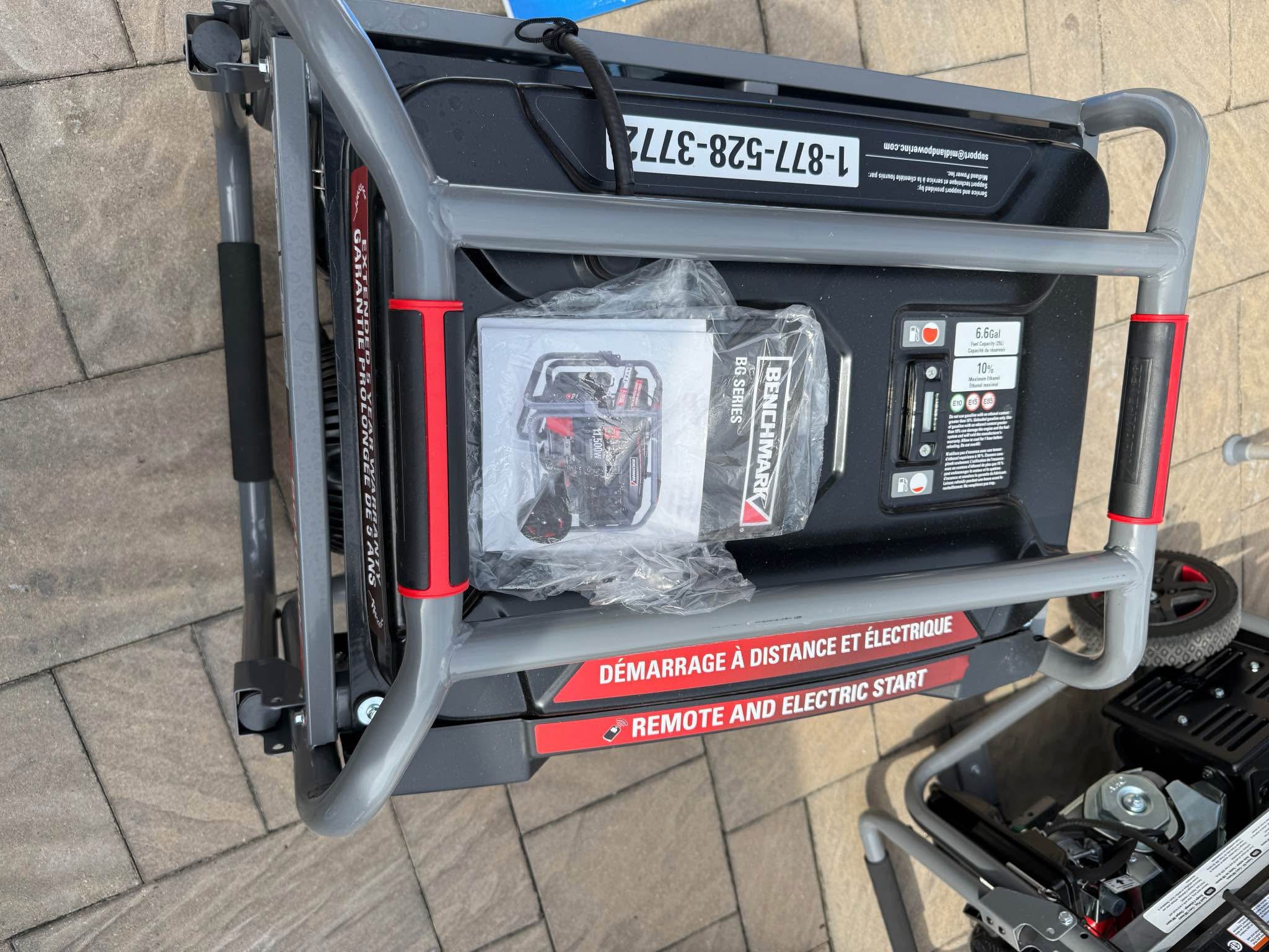 Benchmark Portable Gas Generator - with Remote Start, 11500 w 76-80dB ...