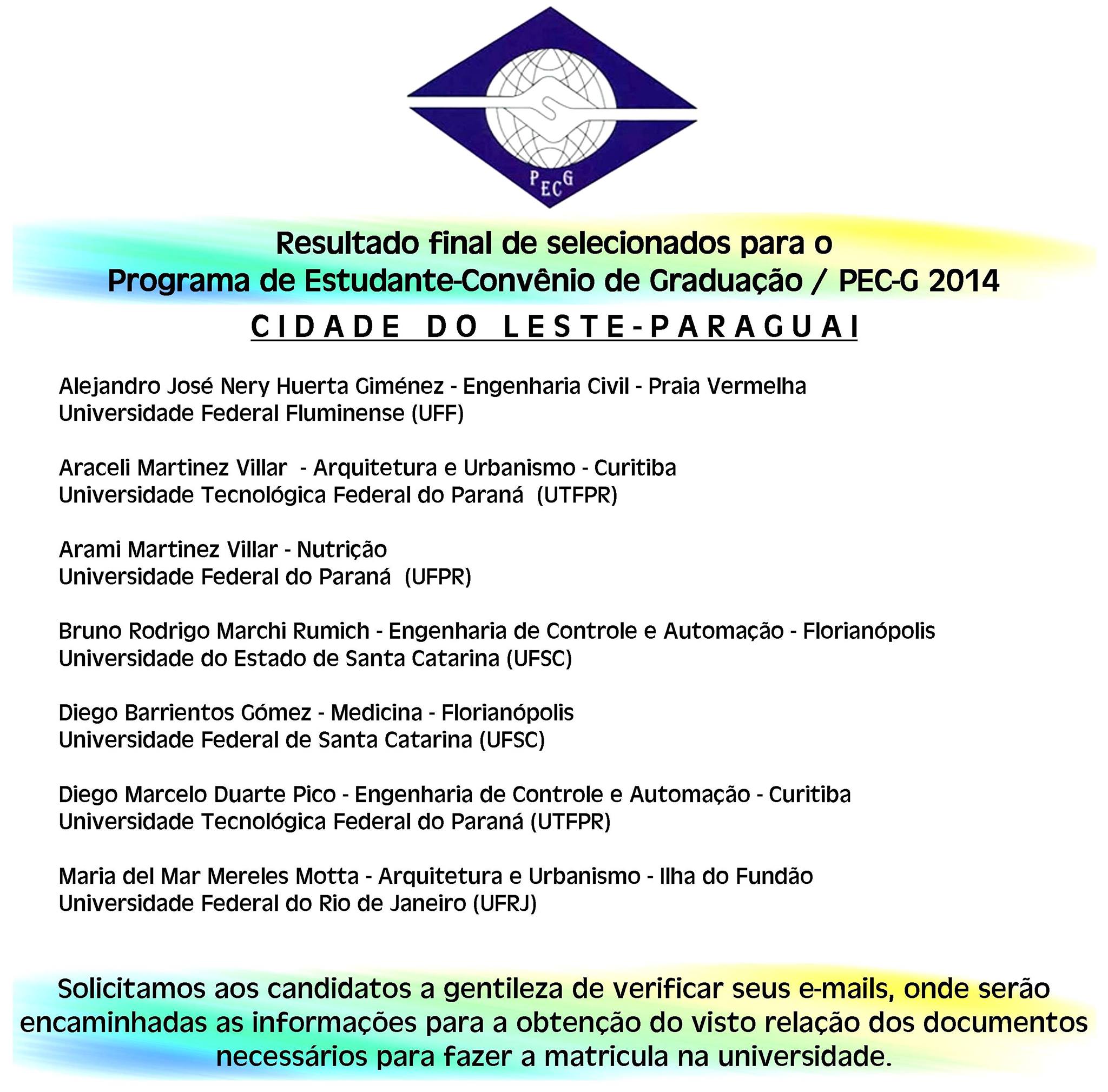 PEC -... - PEC - Programa Estudante Convênio - Paraguay