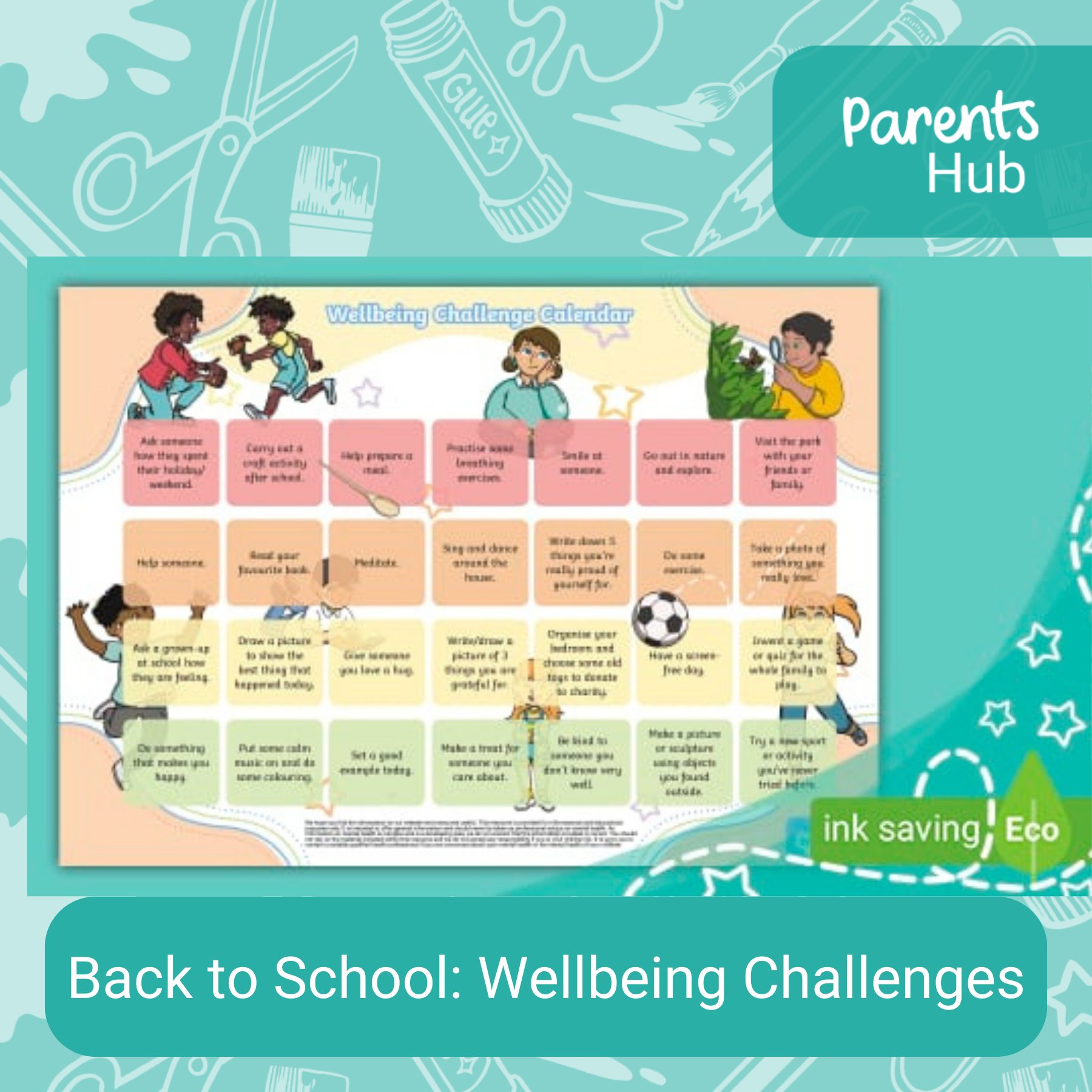 Twinkl Parents - Wellbeing Challenge Calendar [Back to...