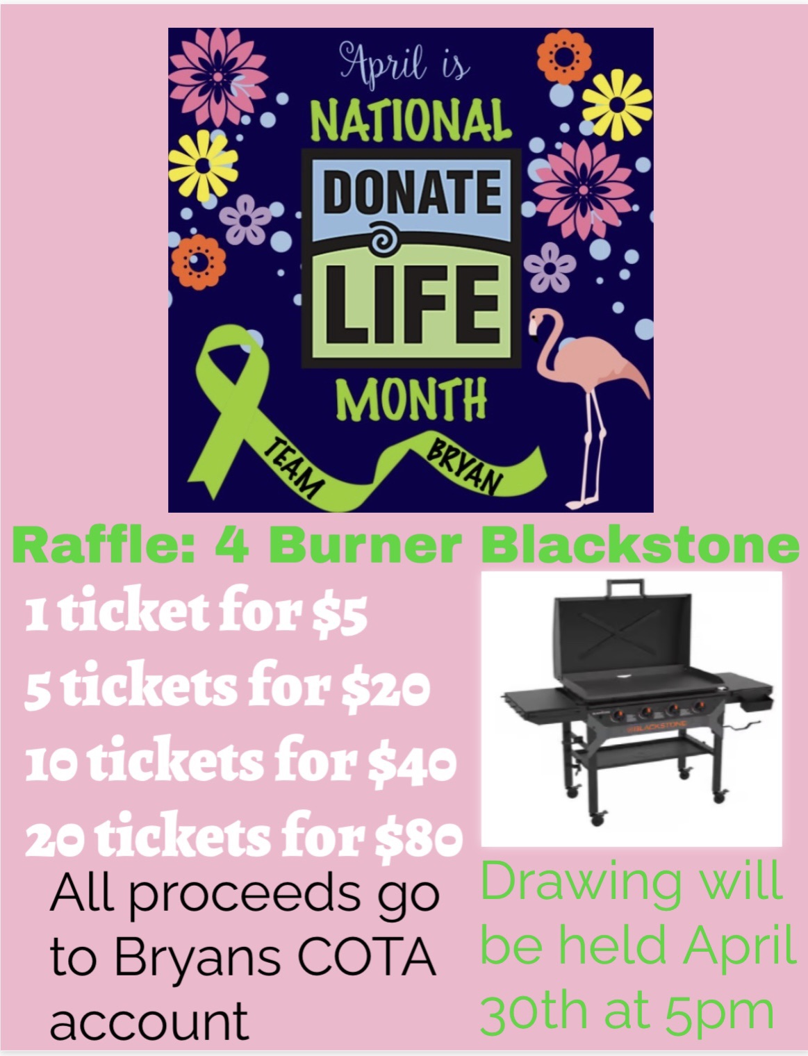 Blackstone Griddle RAFFLE for Bryan Jones