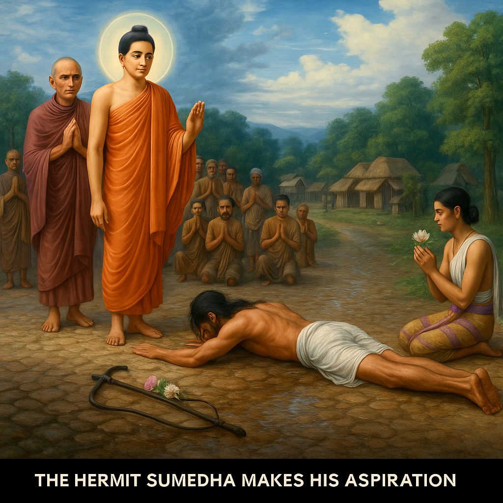 V THE HERMIT SUMEDHA MAKES HIS ASPIRATION