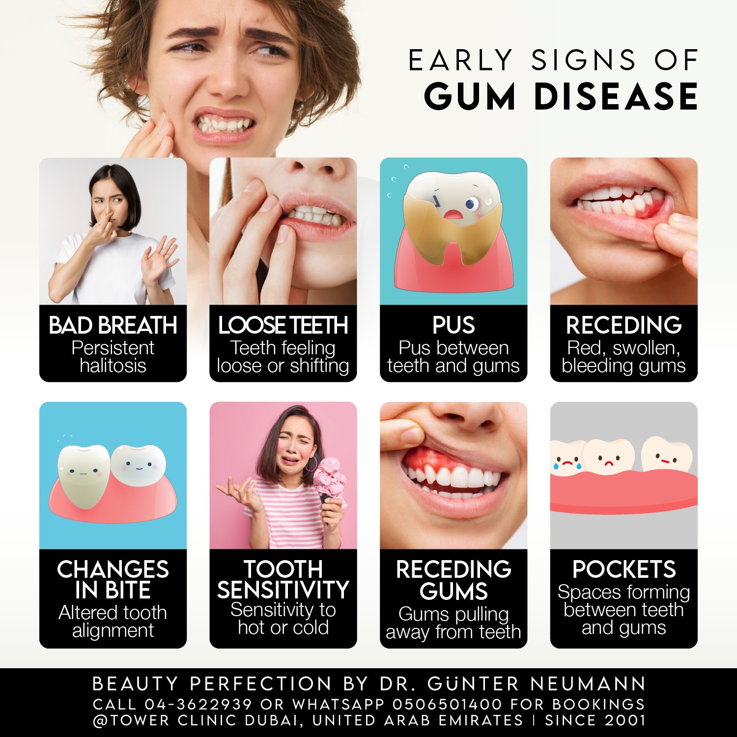 Gum disease, also known as... - Tower Clinic Dubai