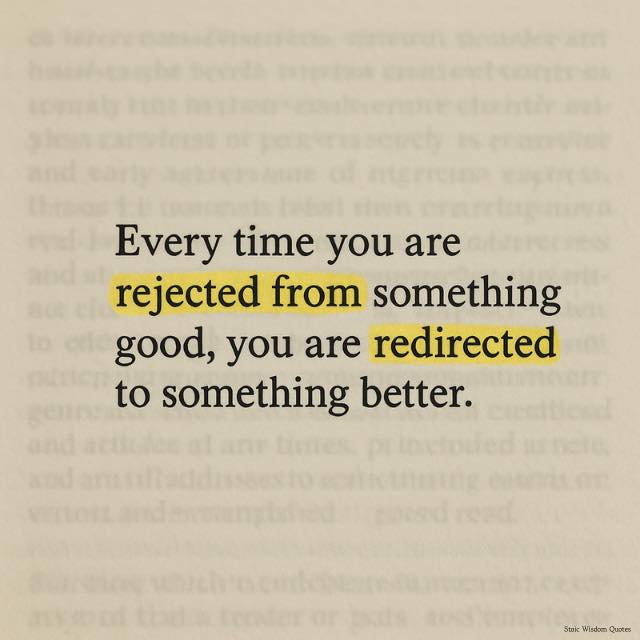 Stoic - Rejection Is Redirection Every time life closes a door, it’s ...
