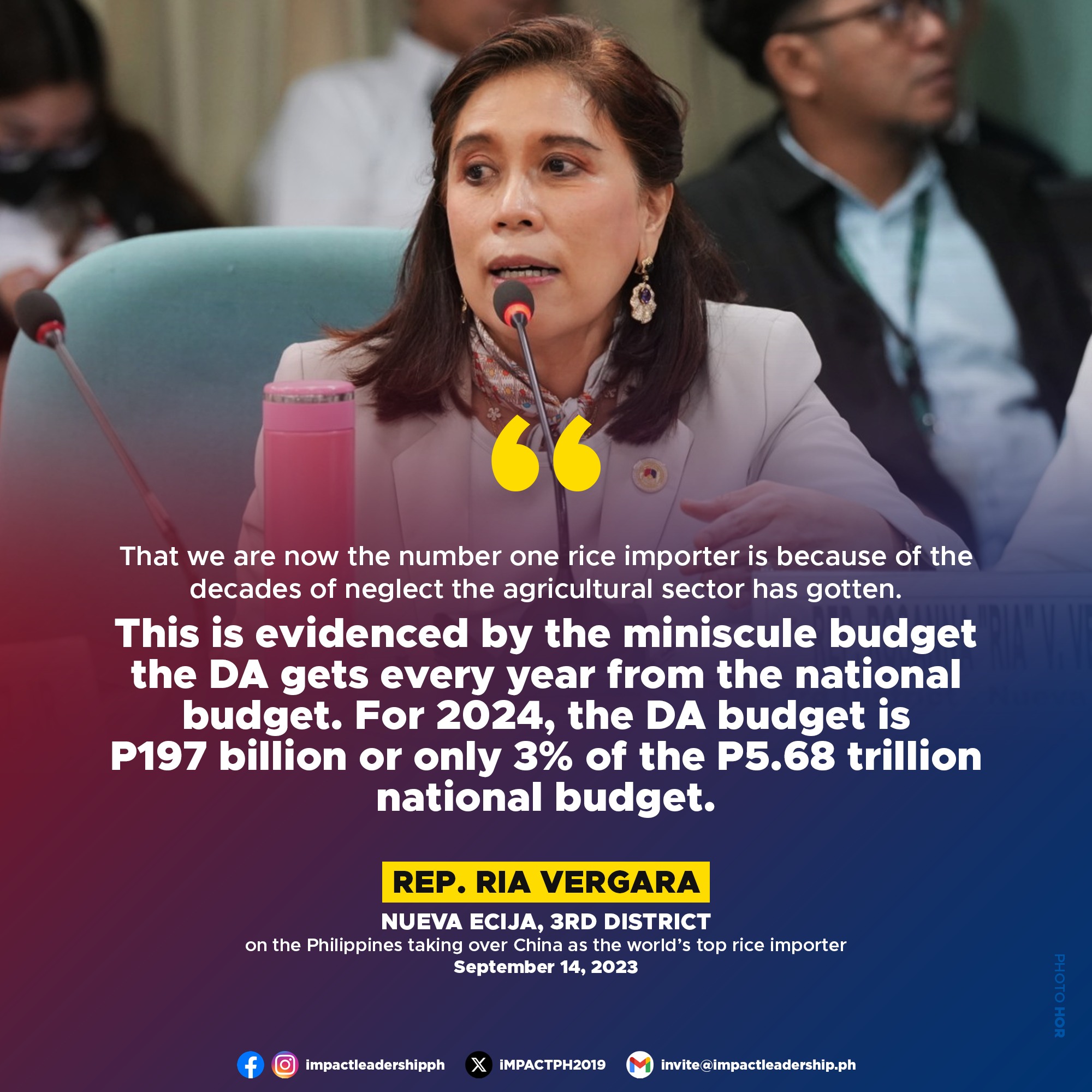 iMPACT - 'MINISCULE' DA BUDGET EVIDENCE OF NEGLECT OF AGRI SECTOR Nueva ...