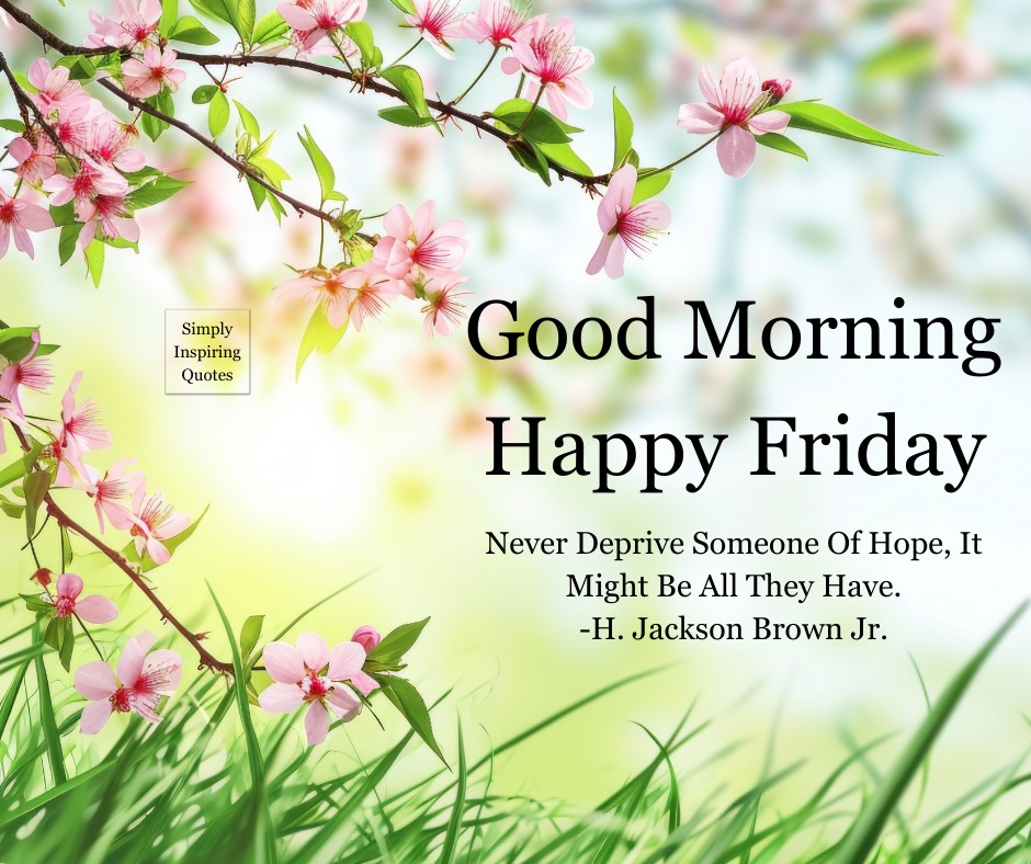 Simply Inspiring Quotes - Good Morning & Happy Friday Everyone! I hope ...