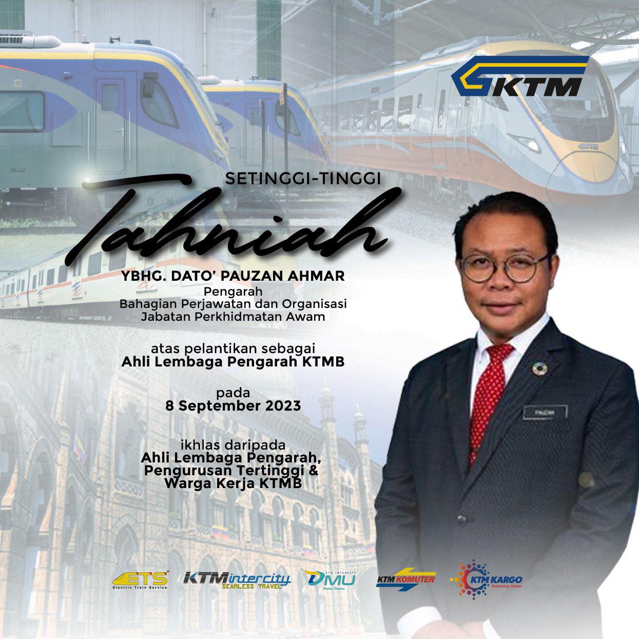 KTM - 𝗦𝗘𝗧𝗜𝗡𝗚𝗚𝗜 - 𝗧𝗜𝗡𝗚𝗚𝗜 𝗧𝗔𝗛𝗡𝗜𝗔𝗛 Ucapan setinggi-tinggi TAHNIAH dan ...