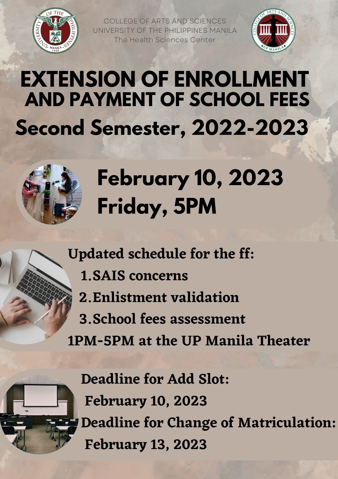 [EXTENSION OF ENROLLMENT... - UP Manila CAS Student Council