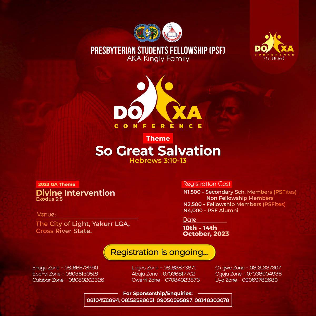 PSF - DOXA CONFERENCE IS HERE 🔥🔥 REGISTER NOW‼️‼️‼️ | Facebook