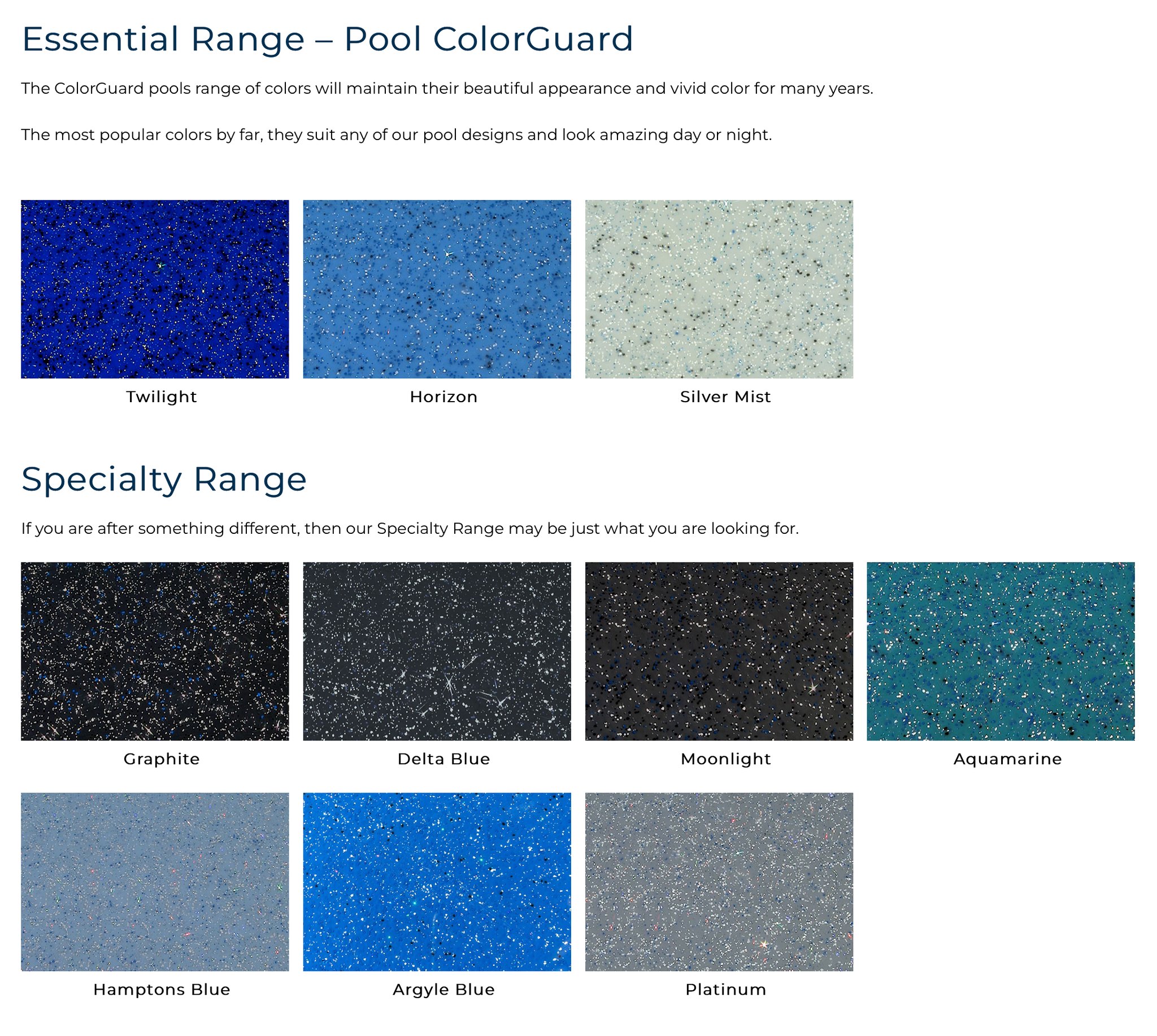 Reliable Pools - Colors! 🟦🟩⬛️ Selecting a different color... | Facebook