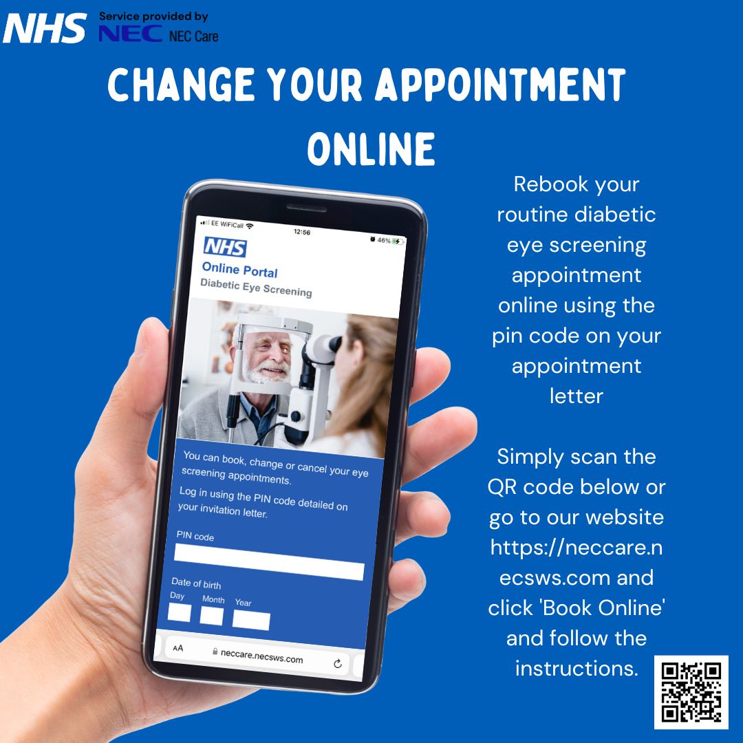 Did you know you can rebook your initial diabetic eye screening ...