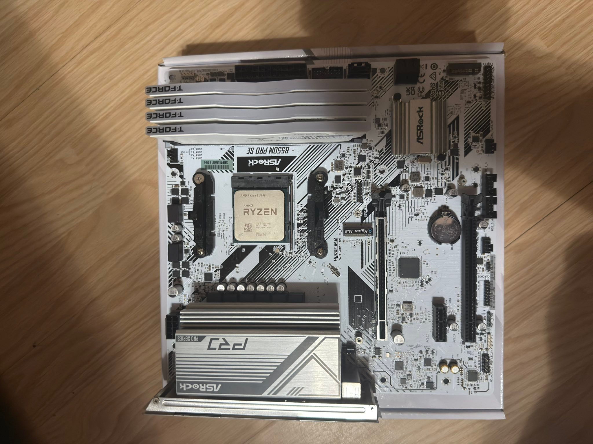 Ryzen 7 5700X with 32GB RAM and Asrock B550M Pro 4 motherboard for