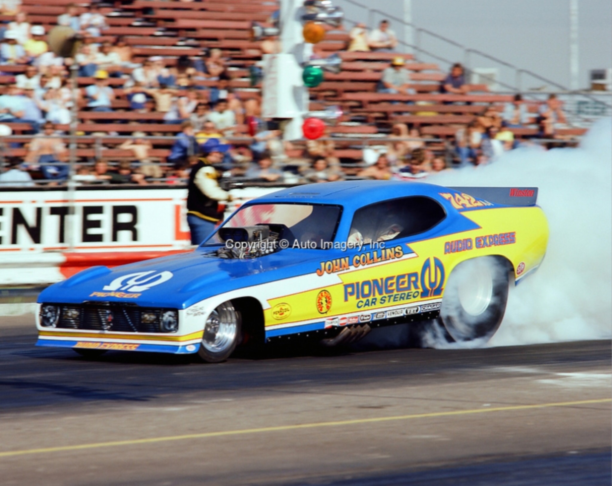 Drag - John Collins on a nice burnout in 1978. 📸 by Richard Shute ...