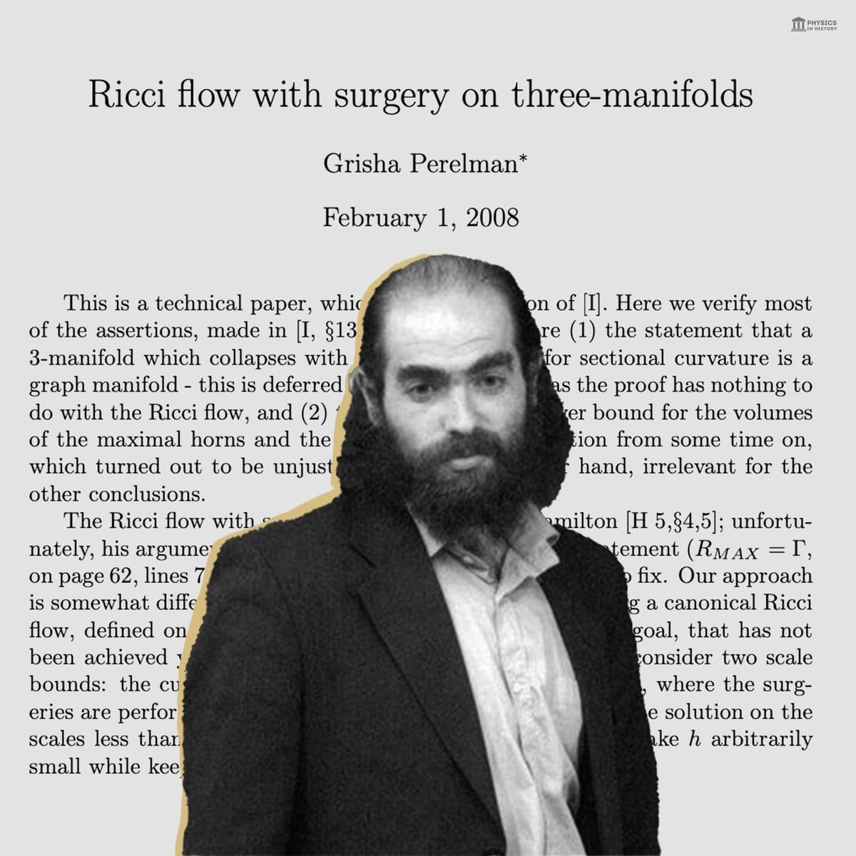Grigori Perelman solves Poincare conjecture