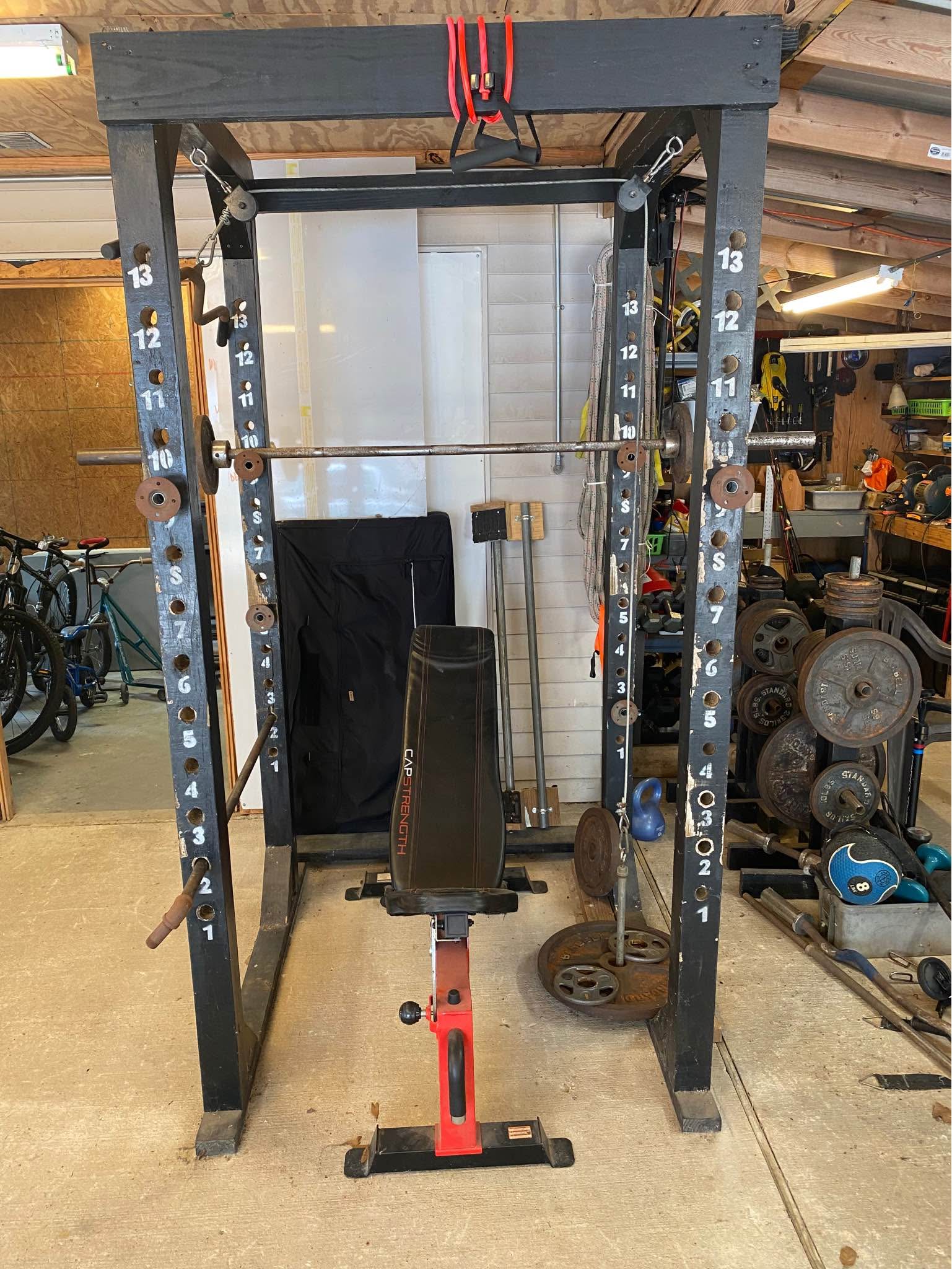 Weight lifting Power Rack - Homemade (DIY) - Weight Lifting Machines ...
