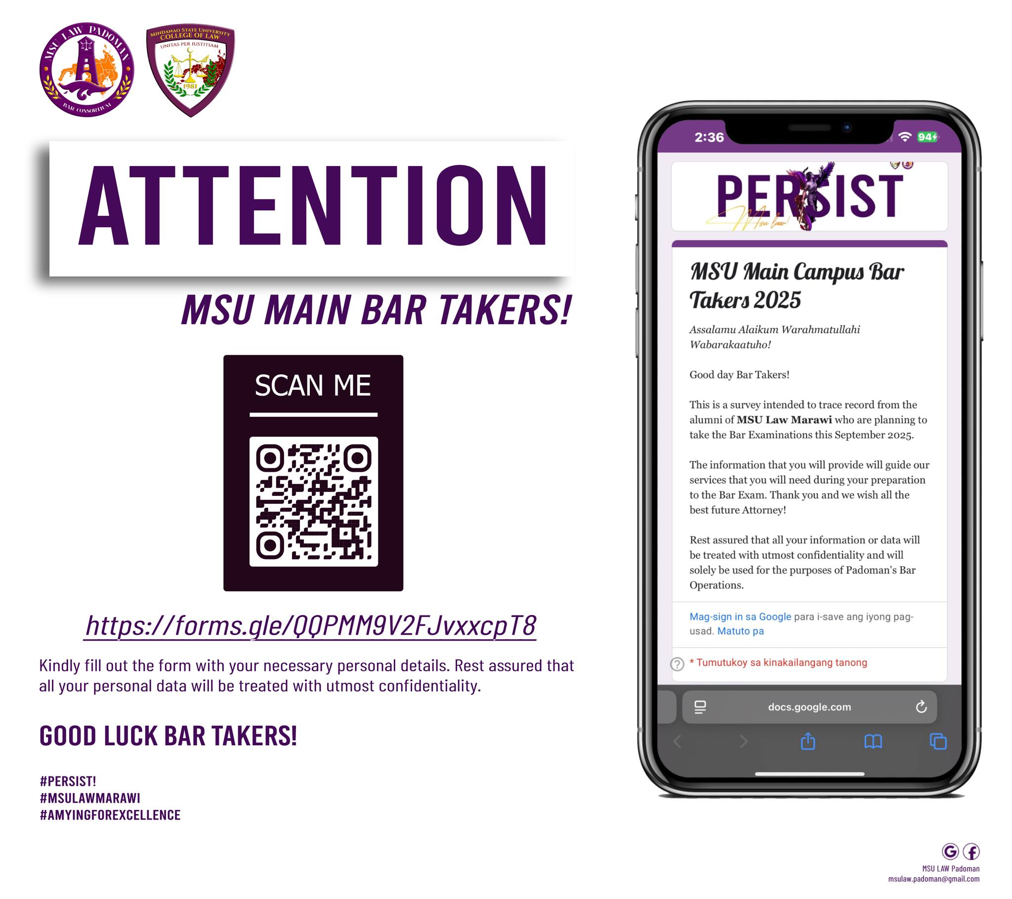 MSU - ATTENTION: MSU MAIN Bar Takers! To better assist you in your Bar ...