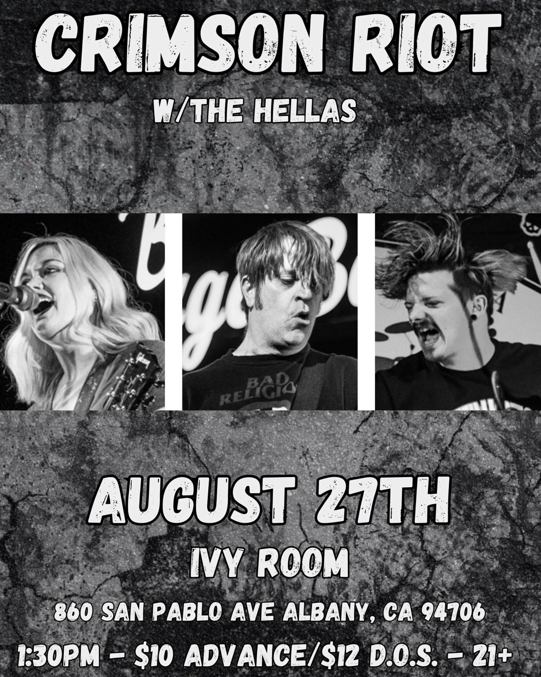 Crimson Riot - 🚨 MATINEE SHOW TODAY🚨 This one’s for all...