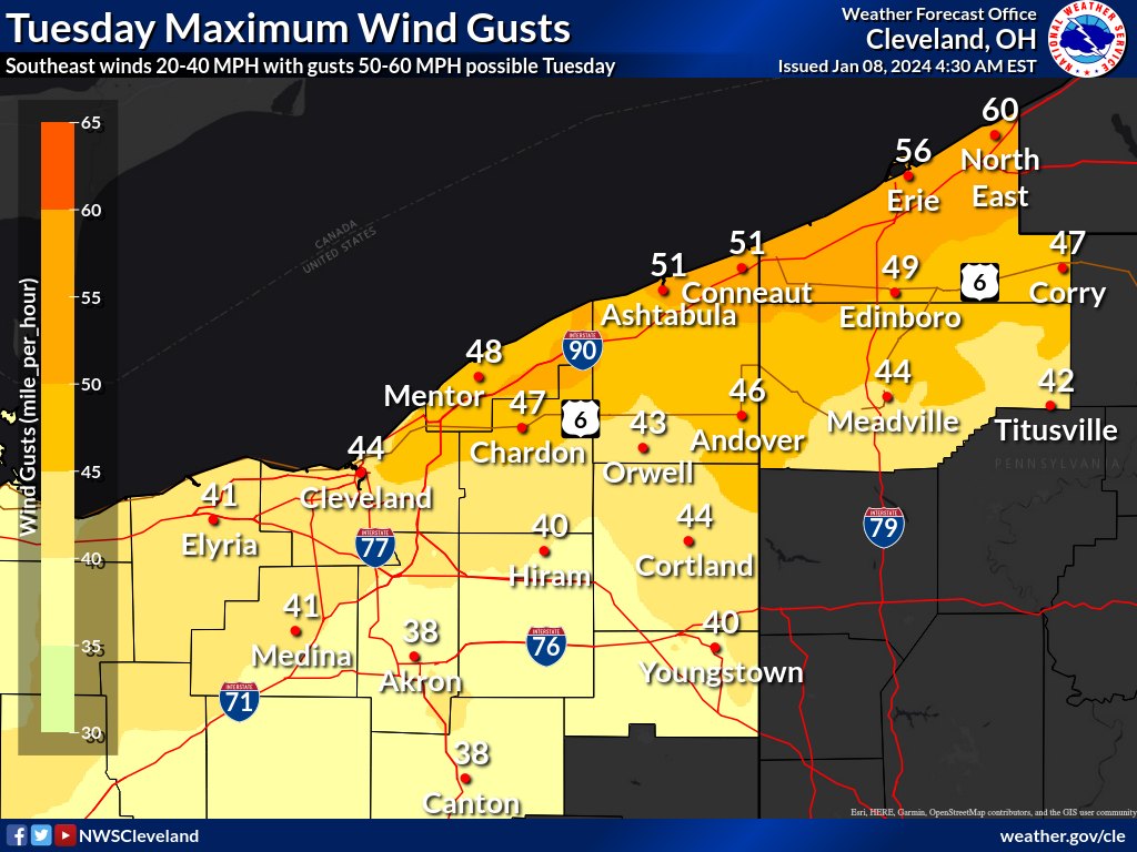 A weather headsup for... Streetsboro Fire Department