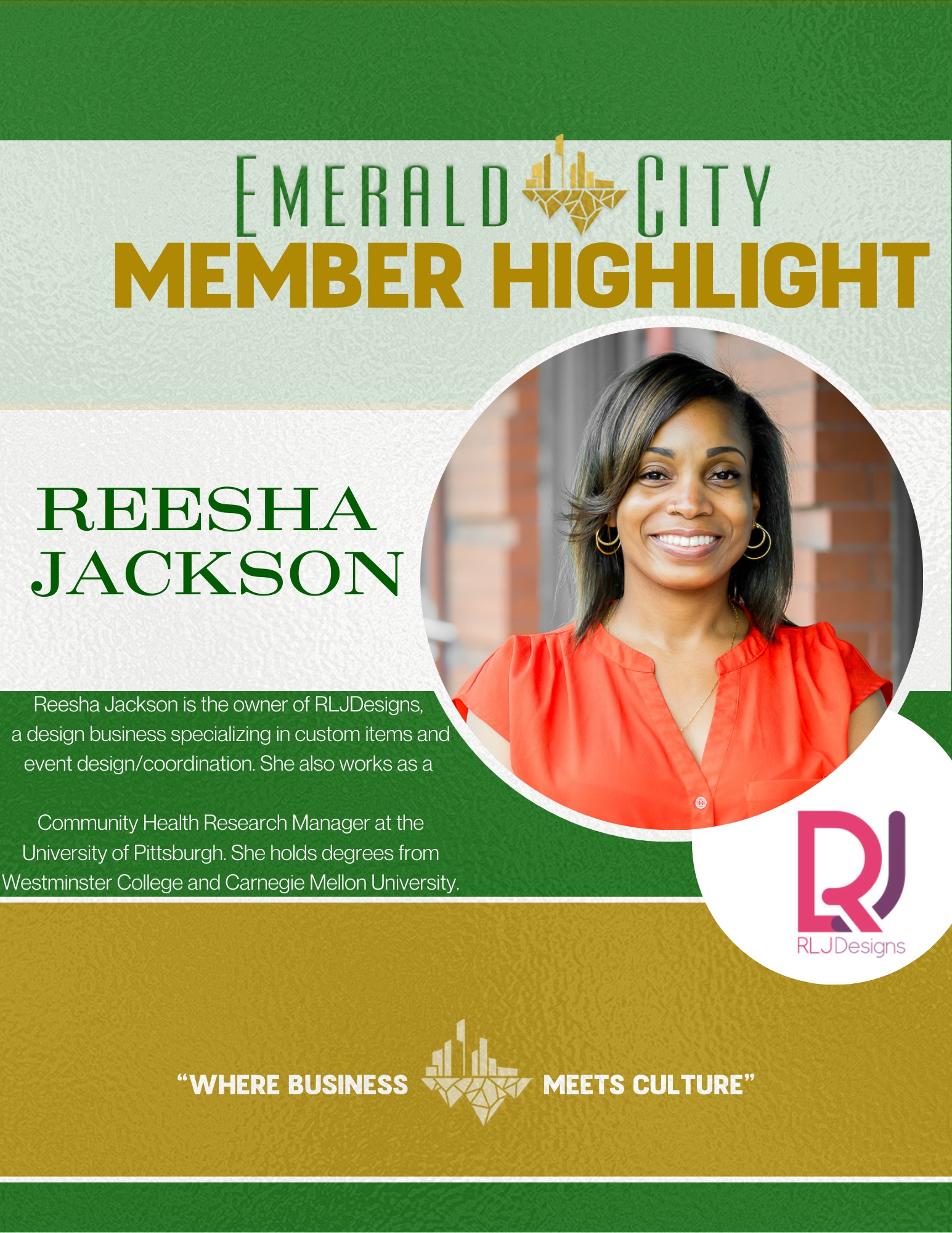 Emerald - Emerald City Member of the Month: Reesha Jackson! This month ...