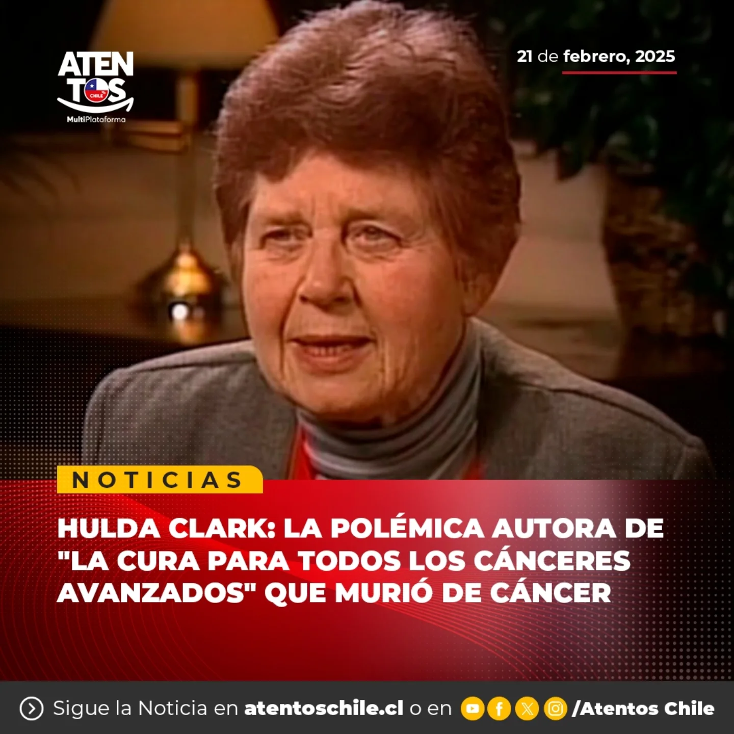 Atentos - Hulda Clark: La polémica autora de "La cura para todos los cánceres avanzados" que ...