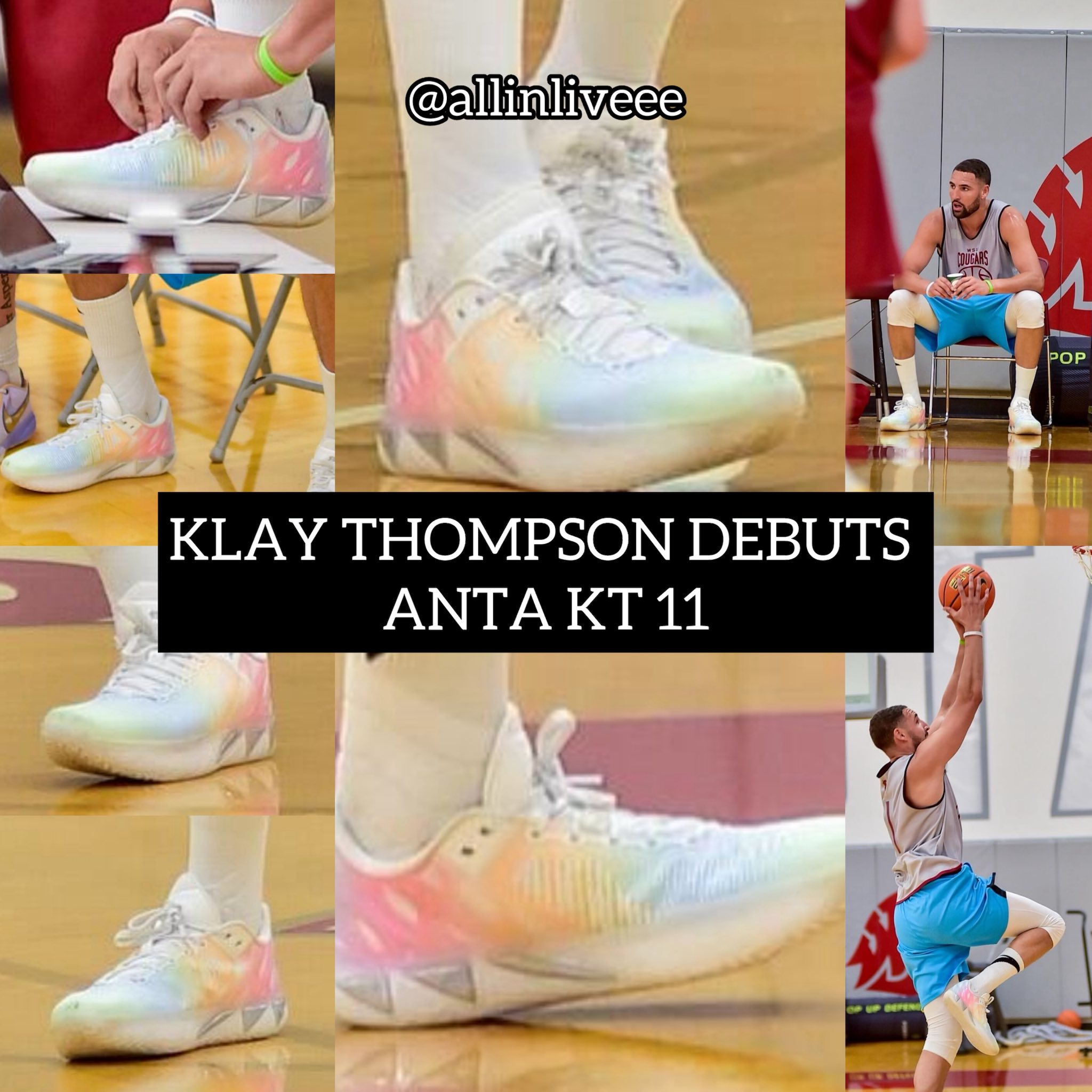 KLAY THOMPSON在訓練中已經展示他的ANTA KT 11‼️??有點當初一代設計 