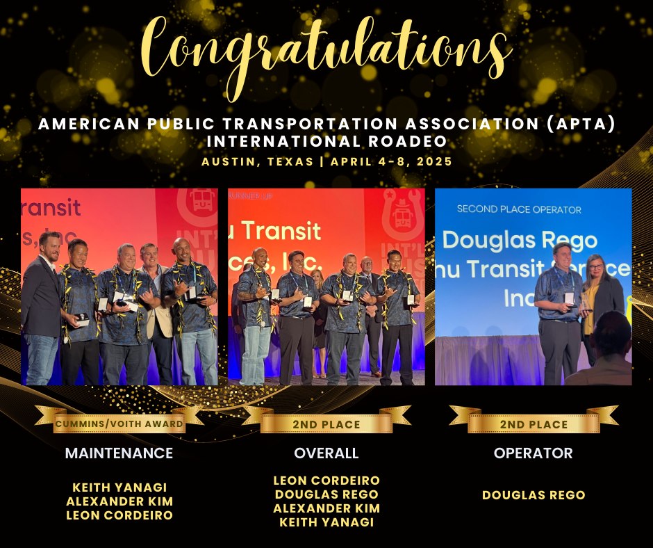 Congratulations to our... - Oahu Transit Services, Inc. | Facebook