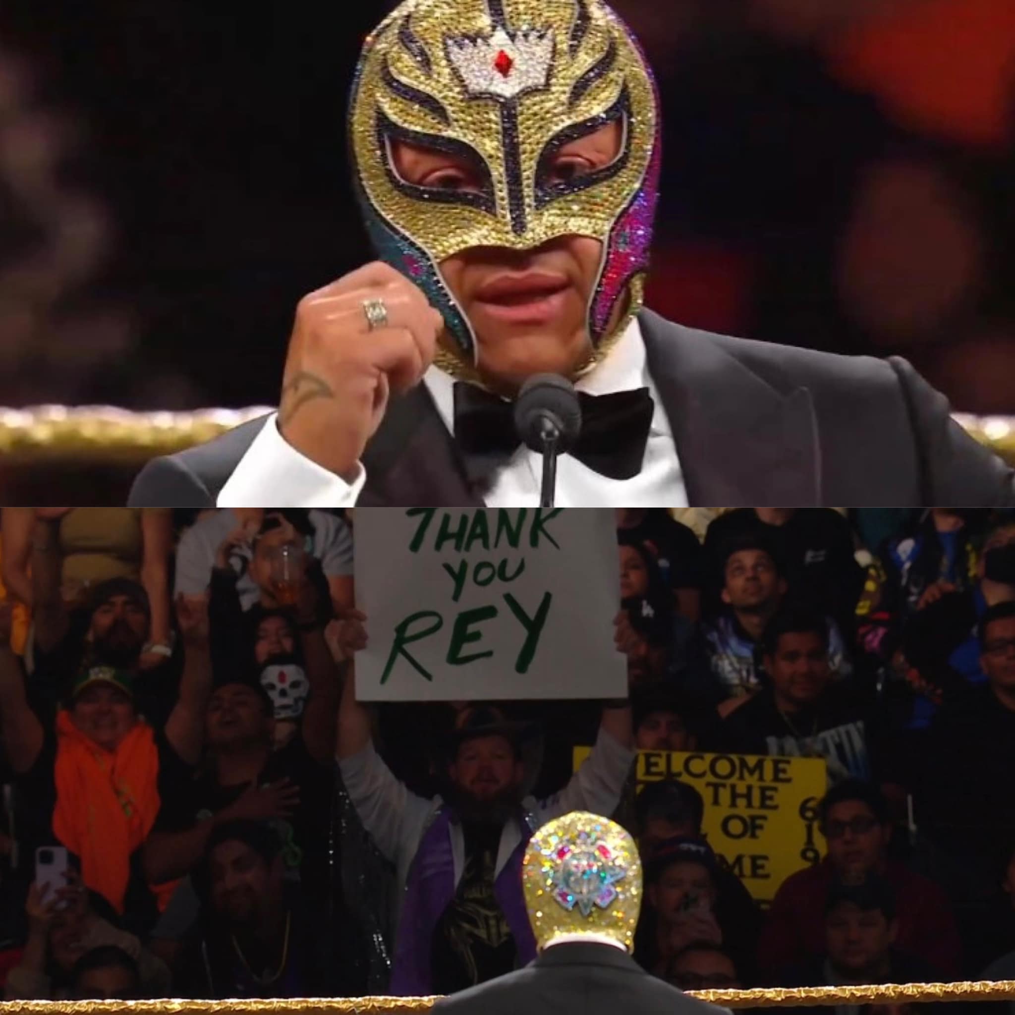The Ringside - Rey Mysterio is inducted into the 2023 WWE Hall Of Fame ...