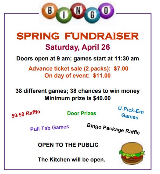 Greater - MARK YOUR CALENDAR!! Spring Bingo Fundraiser has a new date ...