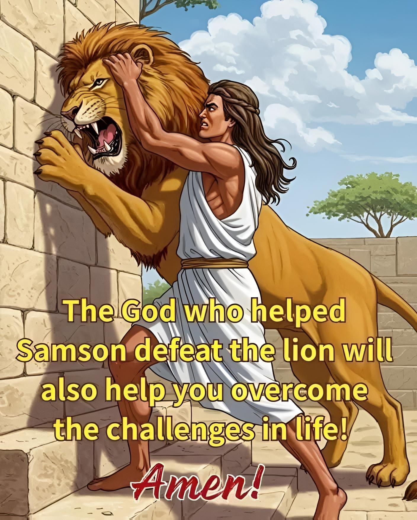 RED - The God who helped Sams Samson defeat the lion will also help you ...