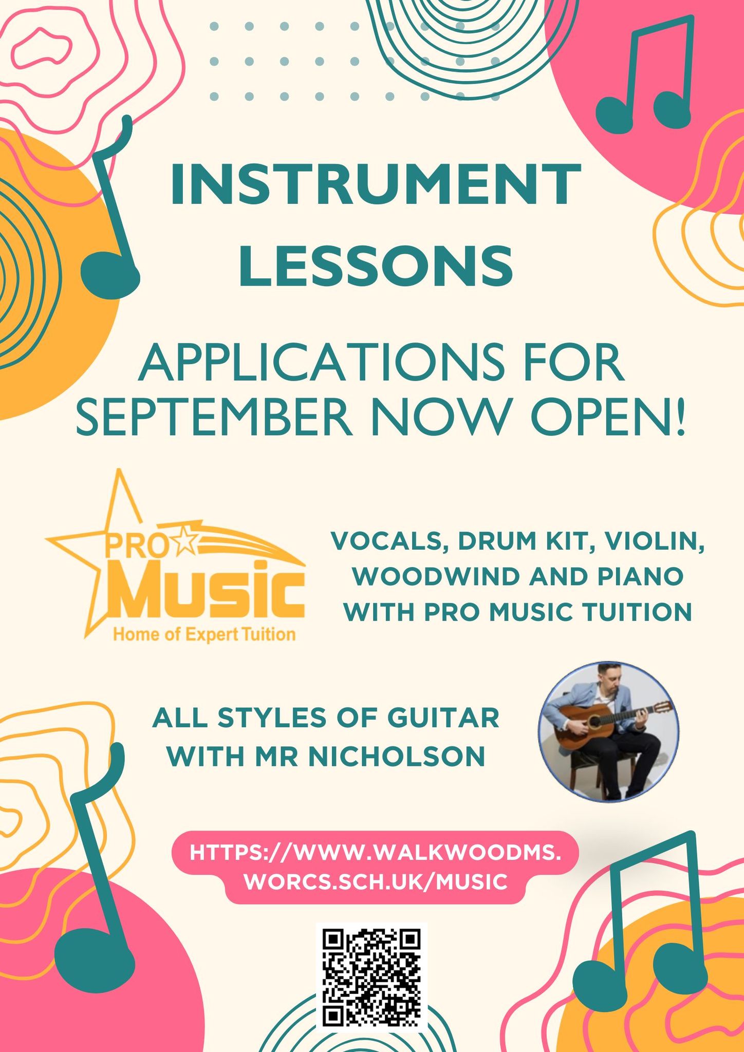 Walkwood - 🎵 Instrument Lesson Applications Now Open for September! 🎵 ...