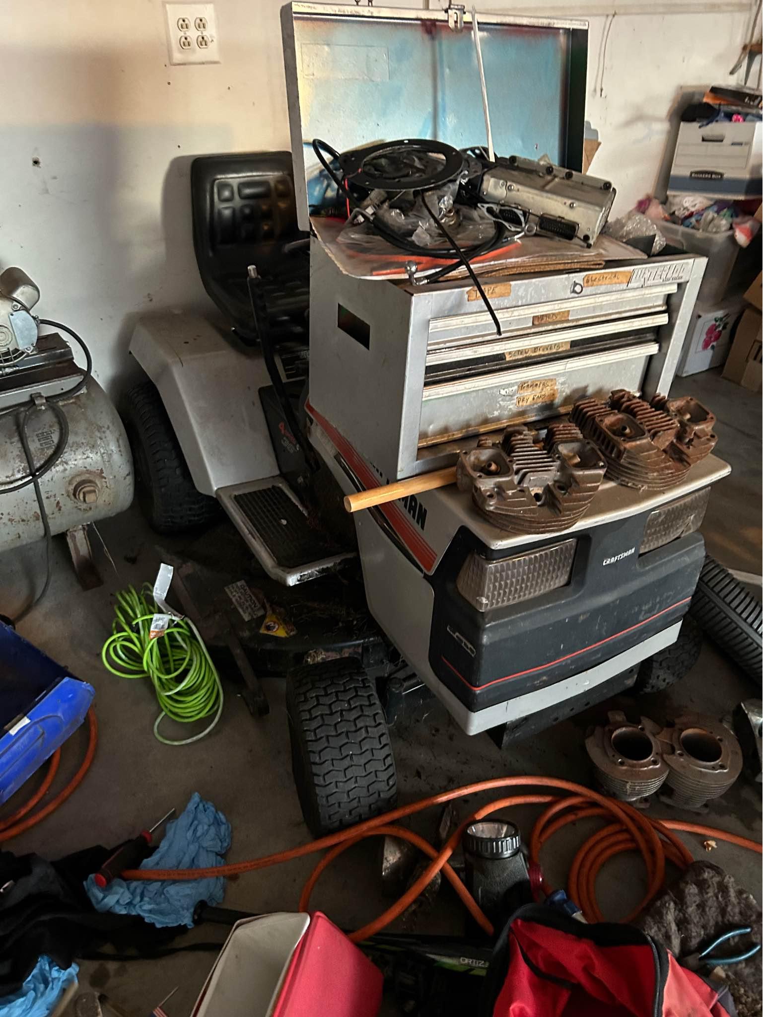 Kids clothes old Harley parts wood working machines kids toys random