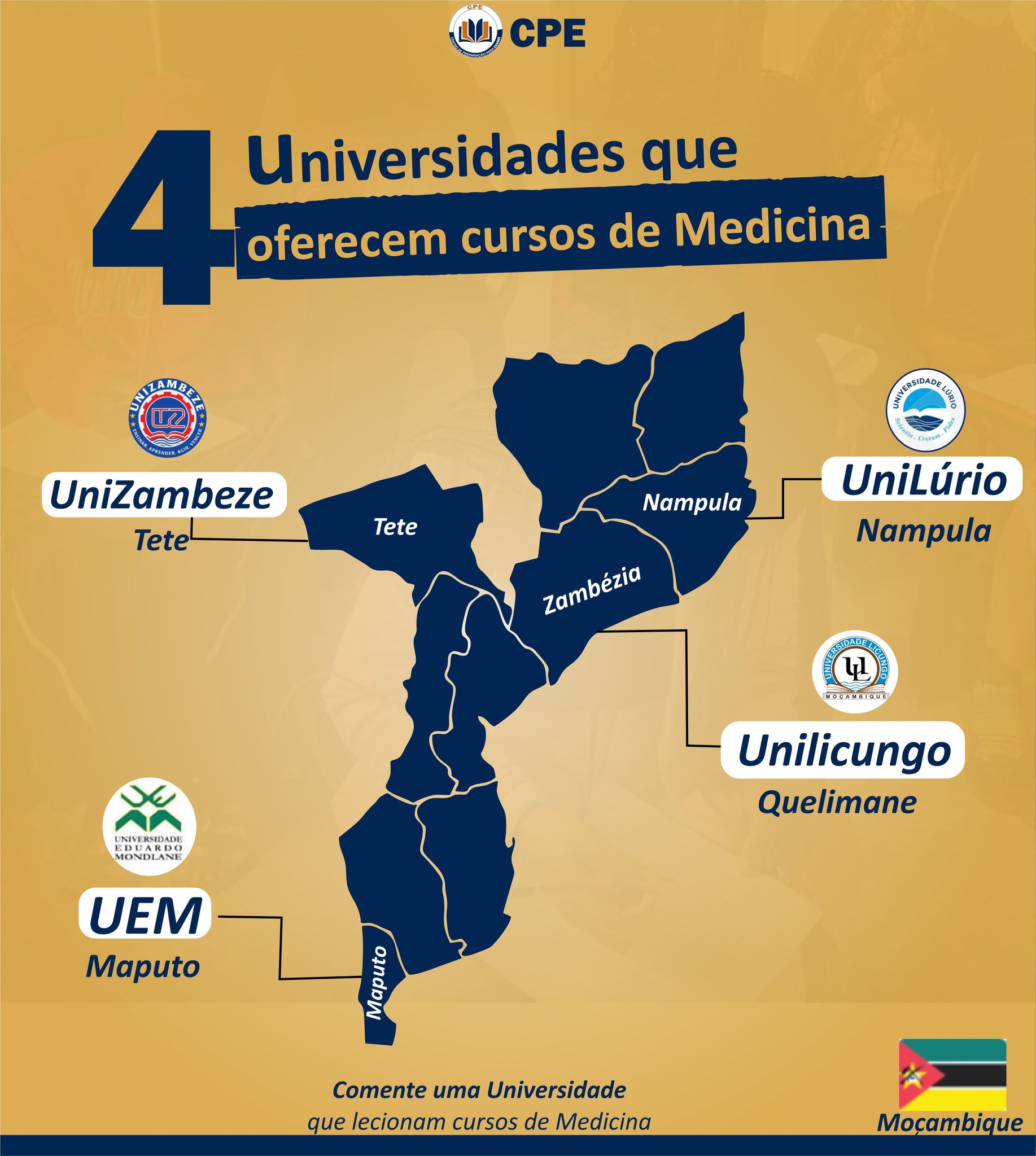 CPE - Universidades que oferecem cursos de Medicina em Moçambique 👉1 ...