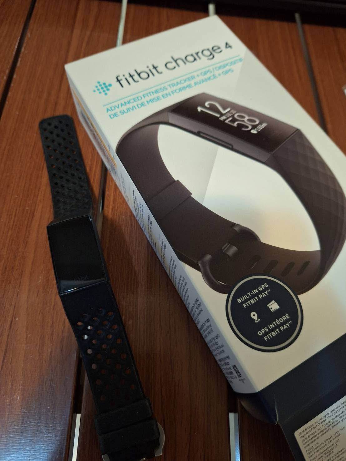 Fitbit Charge 4 Fitness Tracker - GPS, Heart Rate Monitor, 7-Day Battery, Waterproof, Includes S & L Bands