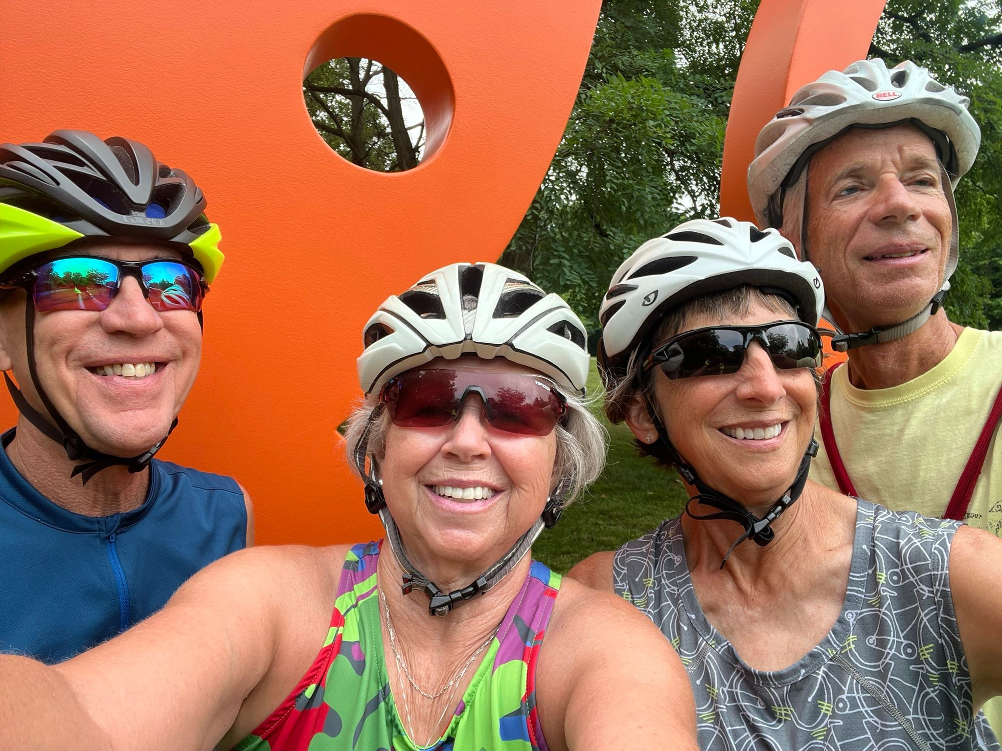 Exploring local trails with friends on e-bikes