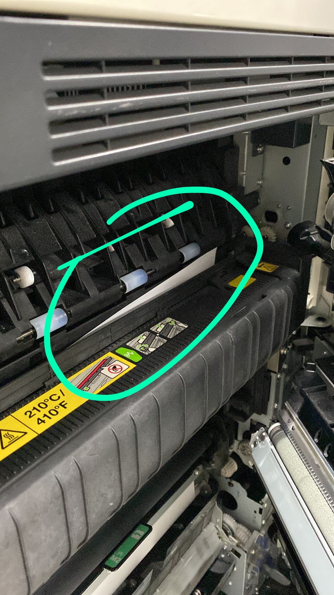 konica minolta i205,paper jam problem with error code c2558