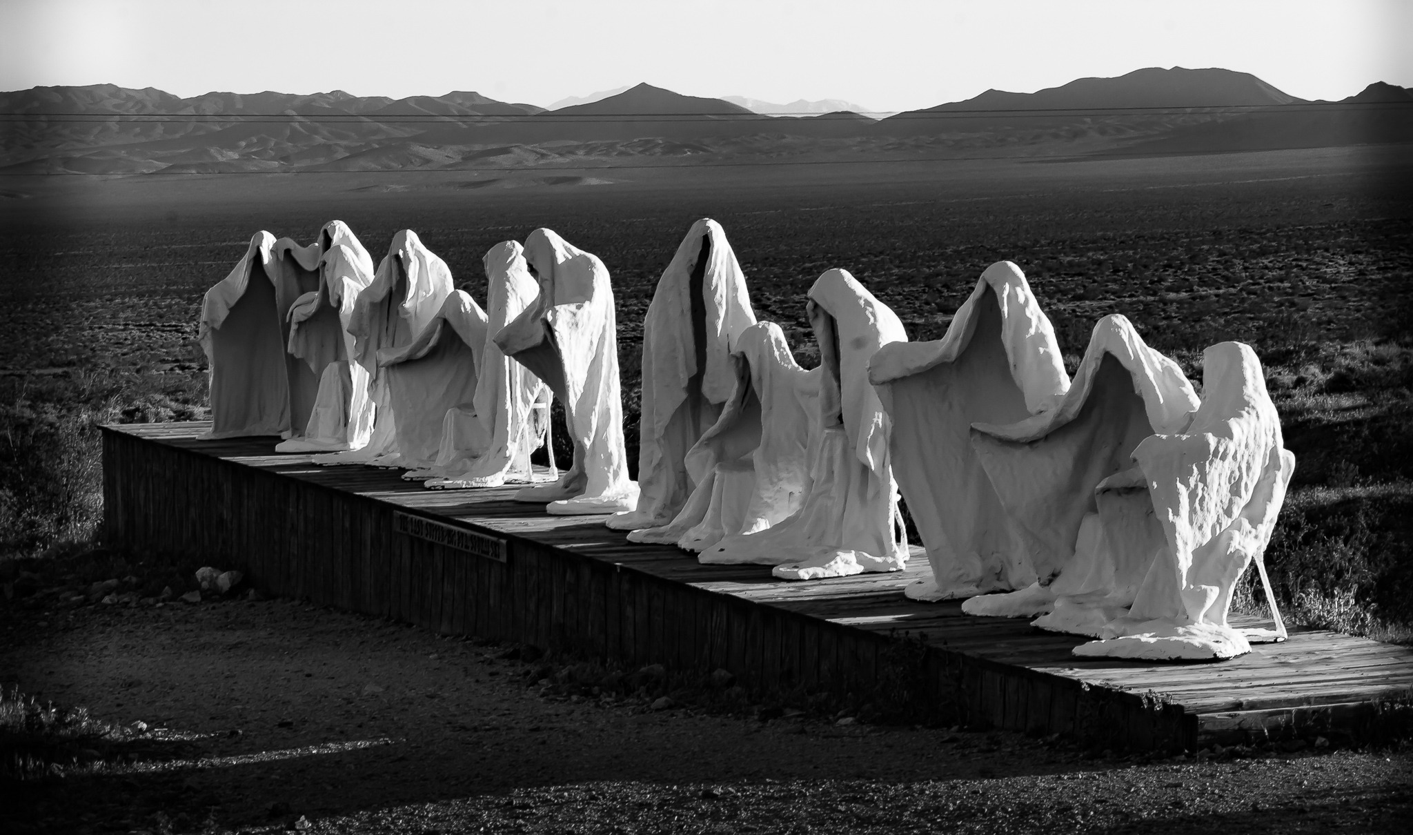 Sculpture in Rhyolite, Death Valley, California