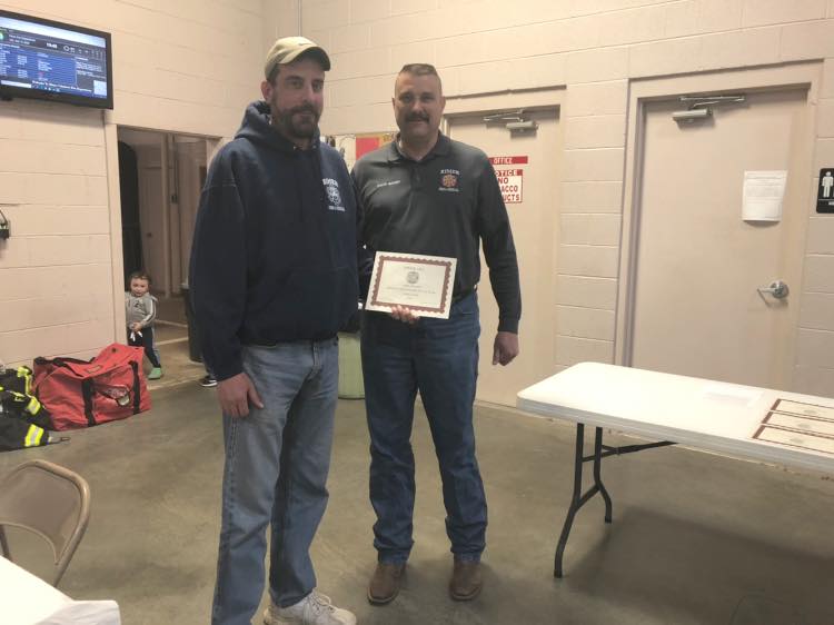 Rimer Fire Department - Congratulations to Donnie Gandy for receiving ...