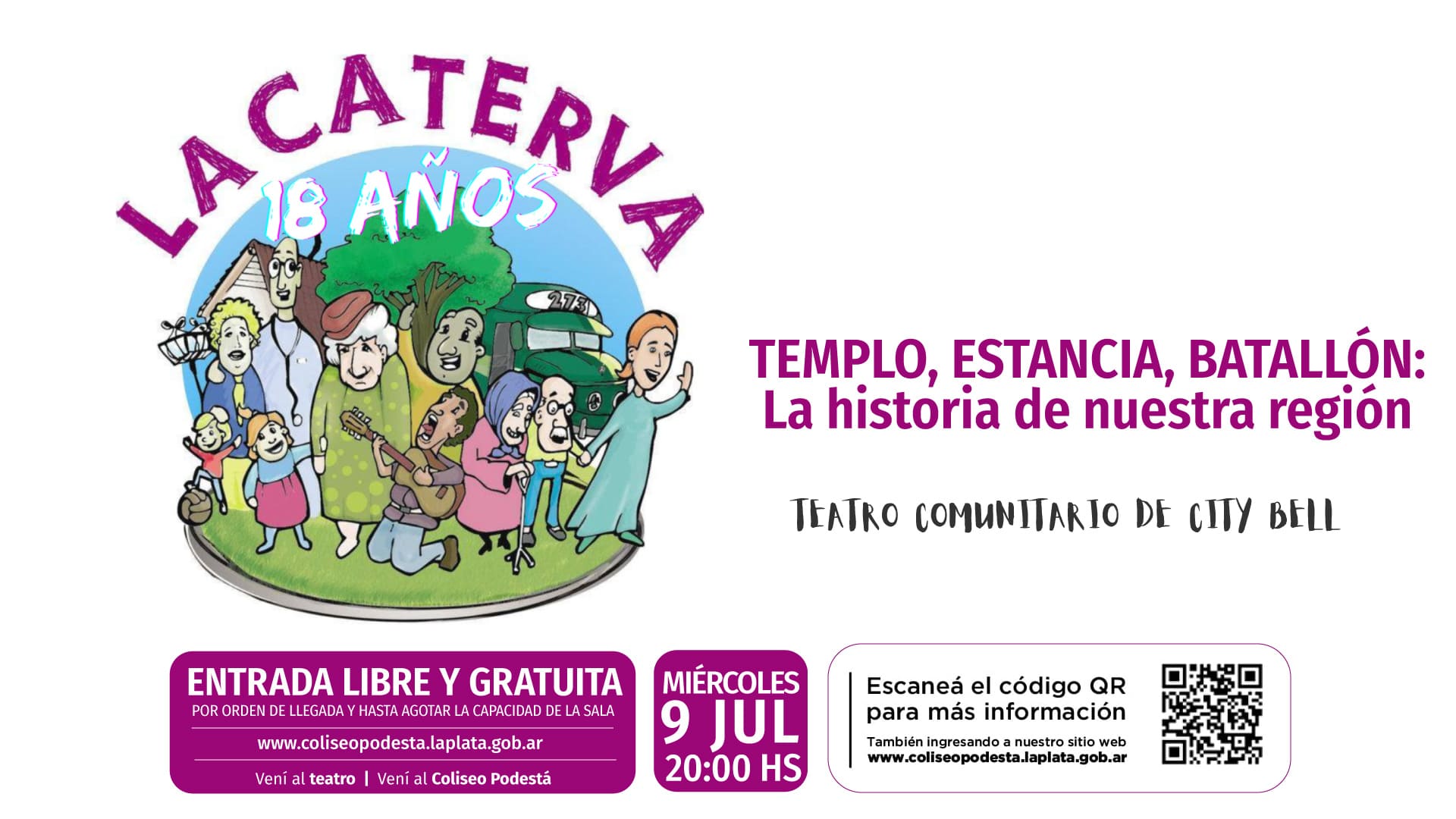 LA CATERVA | Entrada Gratuita | Teatro Coliseo Podestá